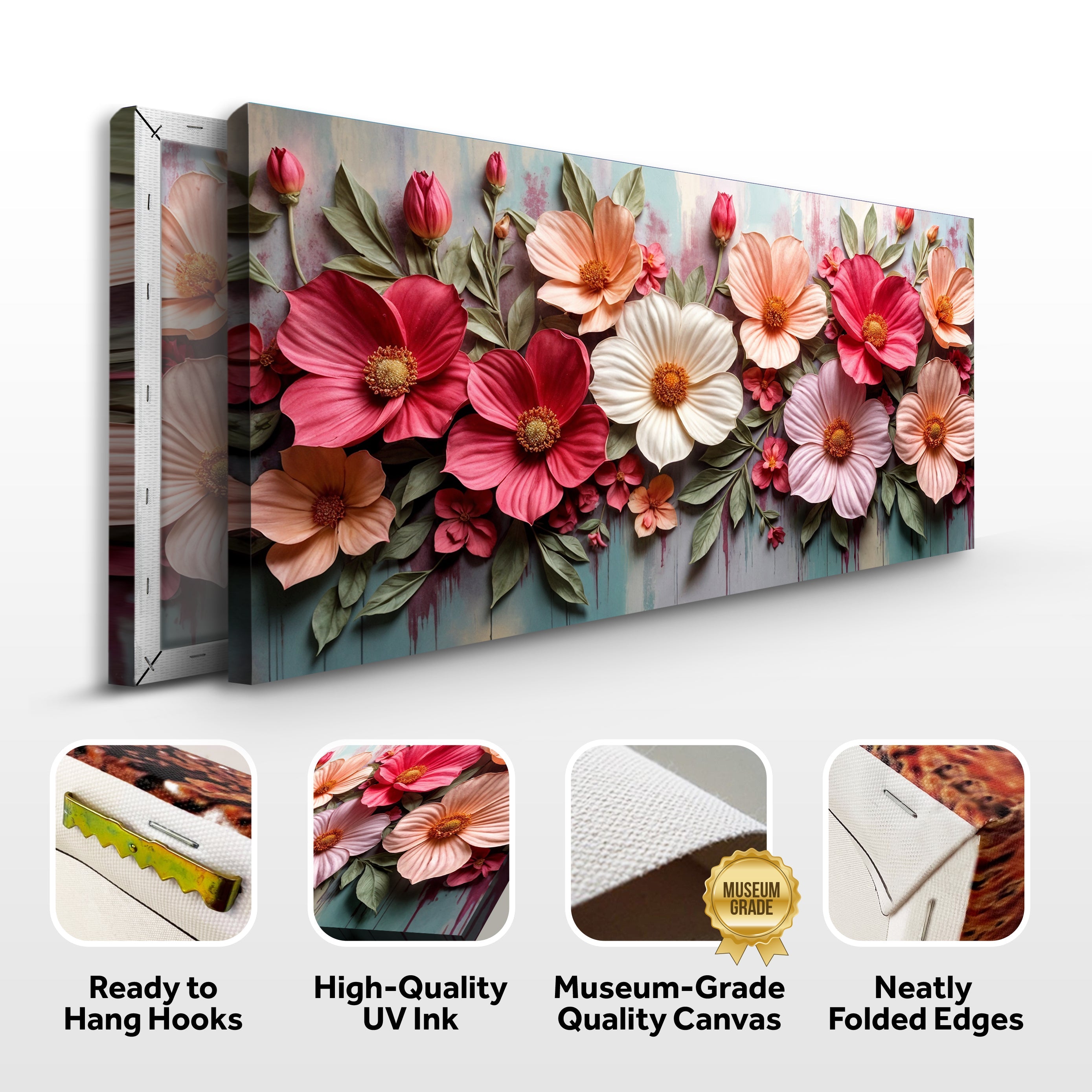 Colorful Floral Realistic Wall Art II on sale at MyriadMart