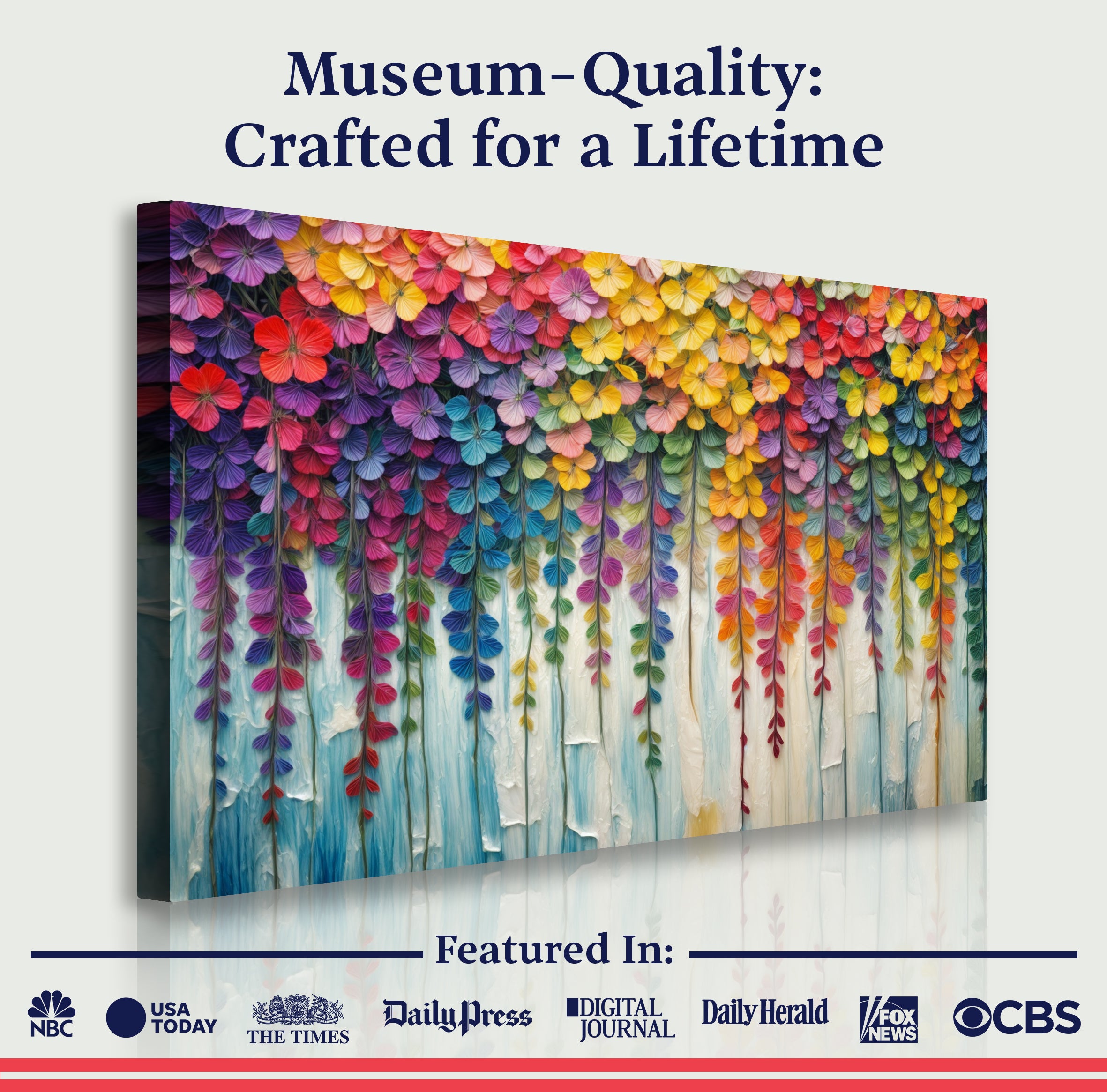 Cascade of Colors Impasto Wall Art on sale at MyriadMart
