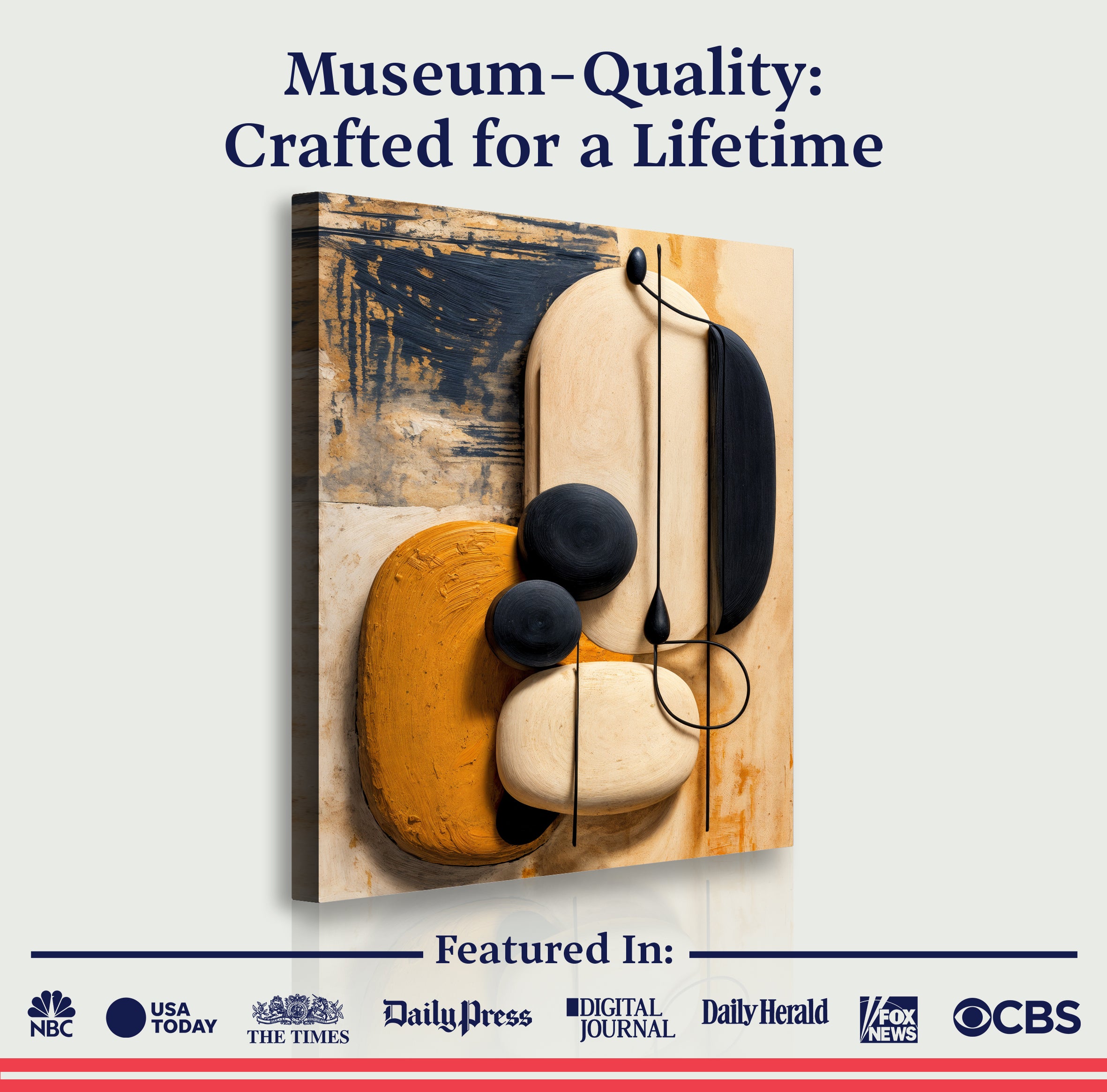 Orange Abstract Harmony Wall Art on sale at MyriadMart