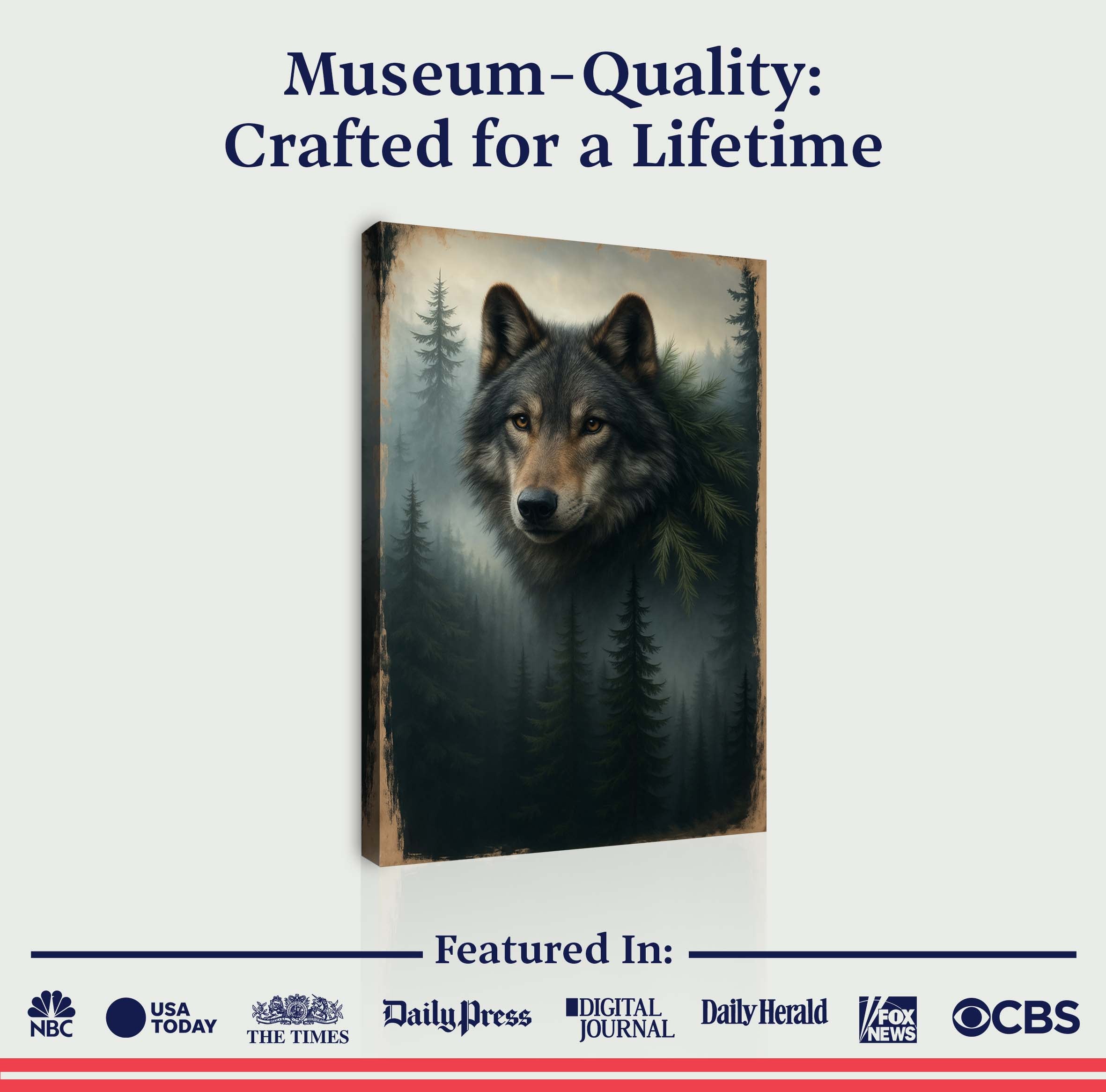 Wolf Double Exposure Wall Art V on sale at MyriadMart