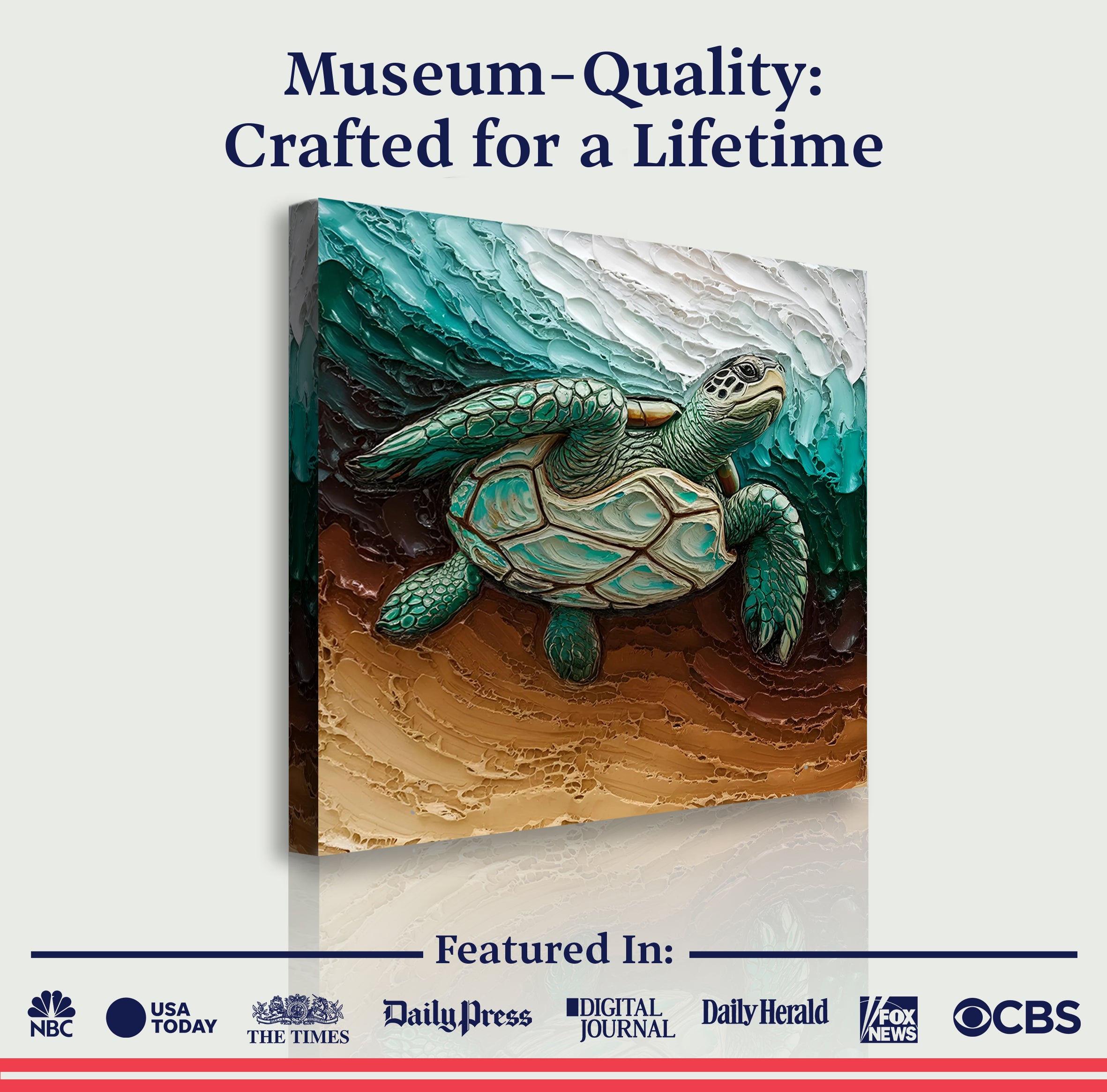 3D Turtle Wall Art on sale at MyriadMart