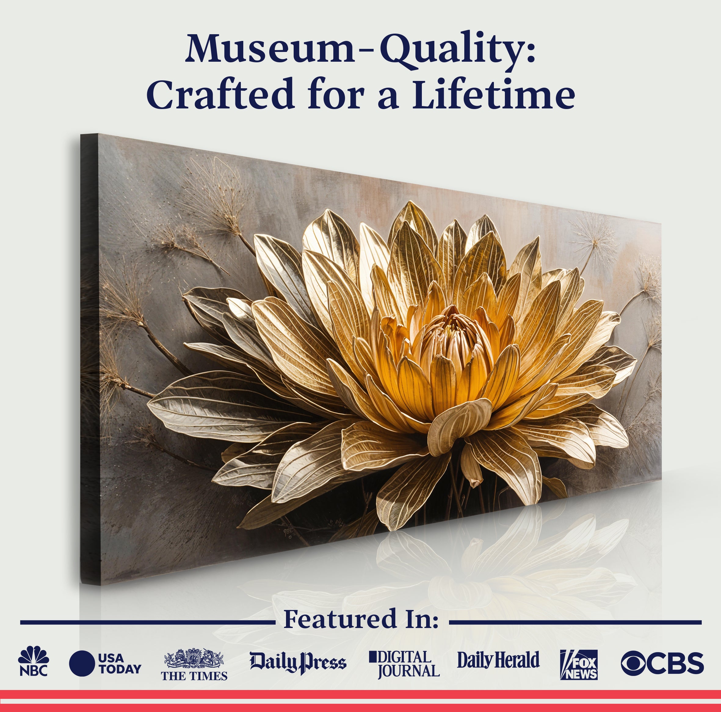 Golden Dandelion Minimalist Abstract Wall Art VII on sale at MyriadMart