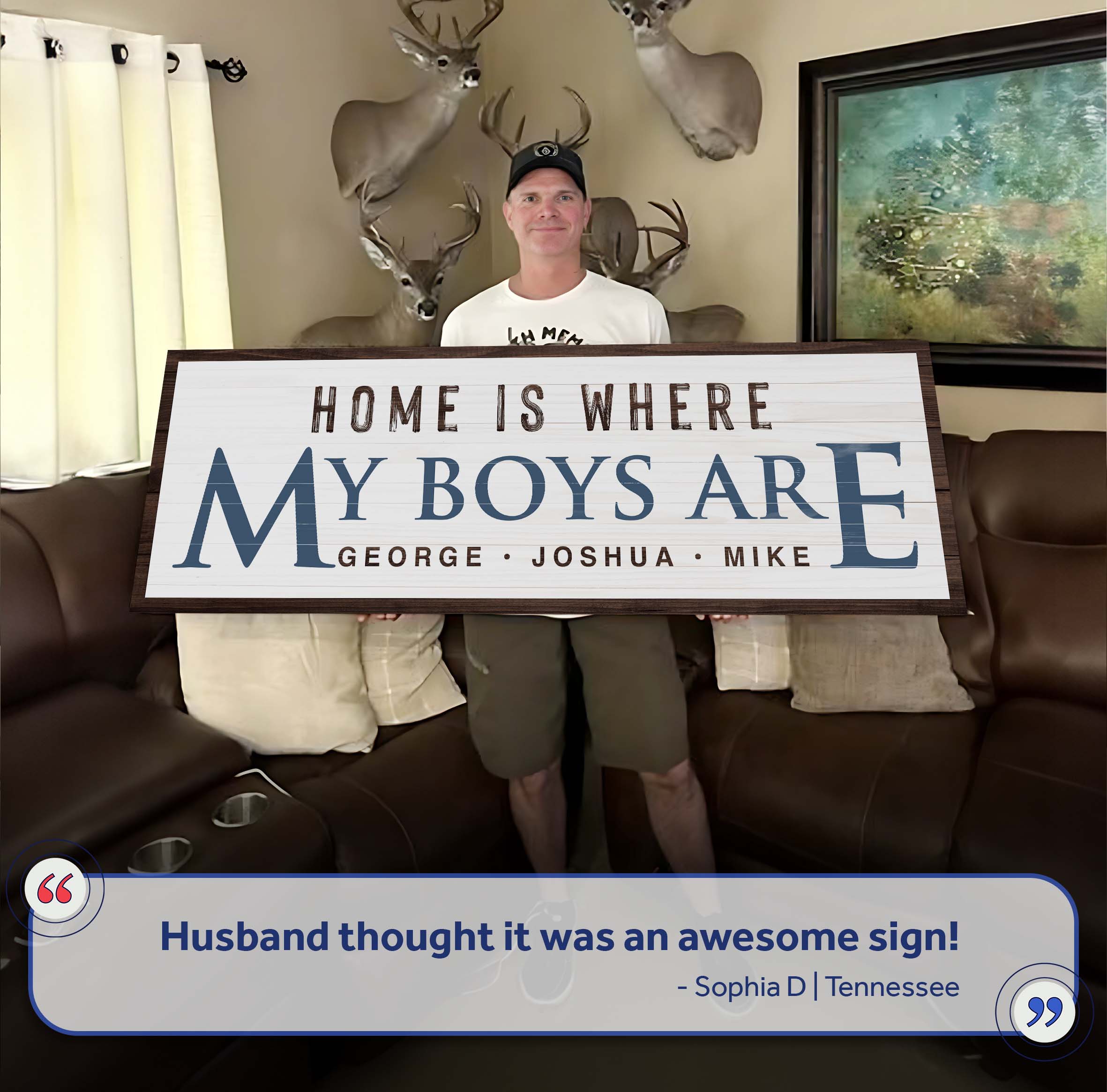 Home Is Where My Boys Are Sign III on sale at MyriadMart