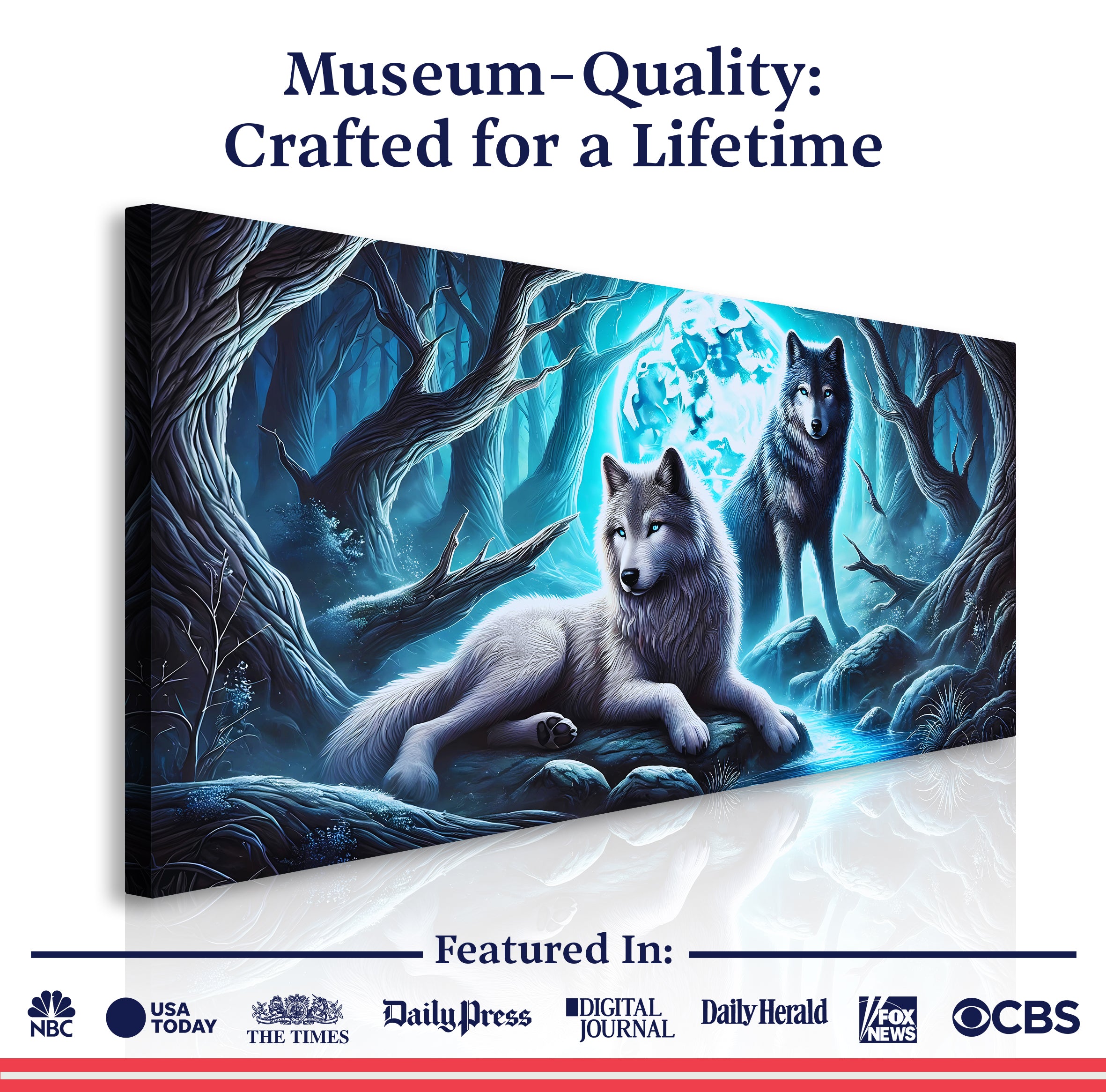 3D Wolves Wall Art on sale at MyriadMart