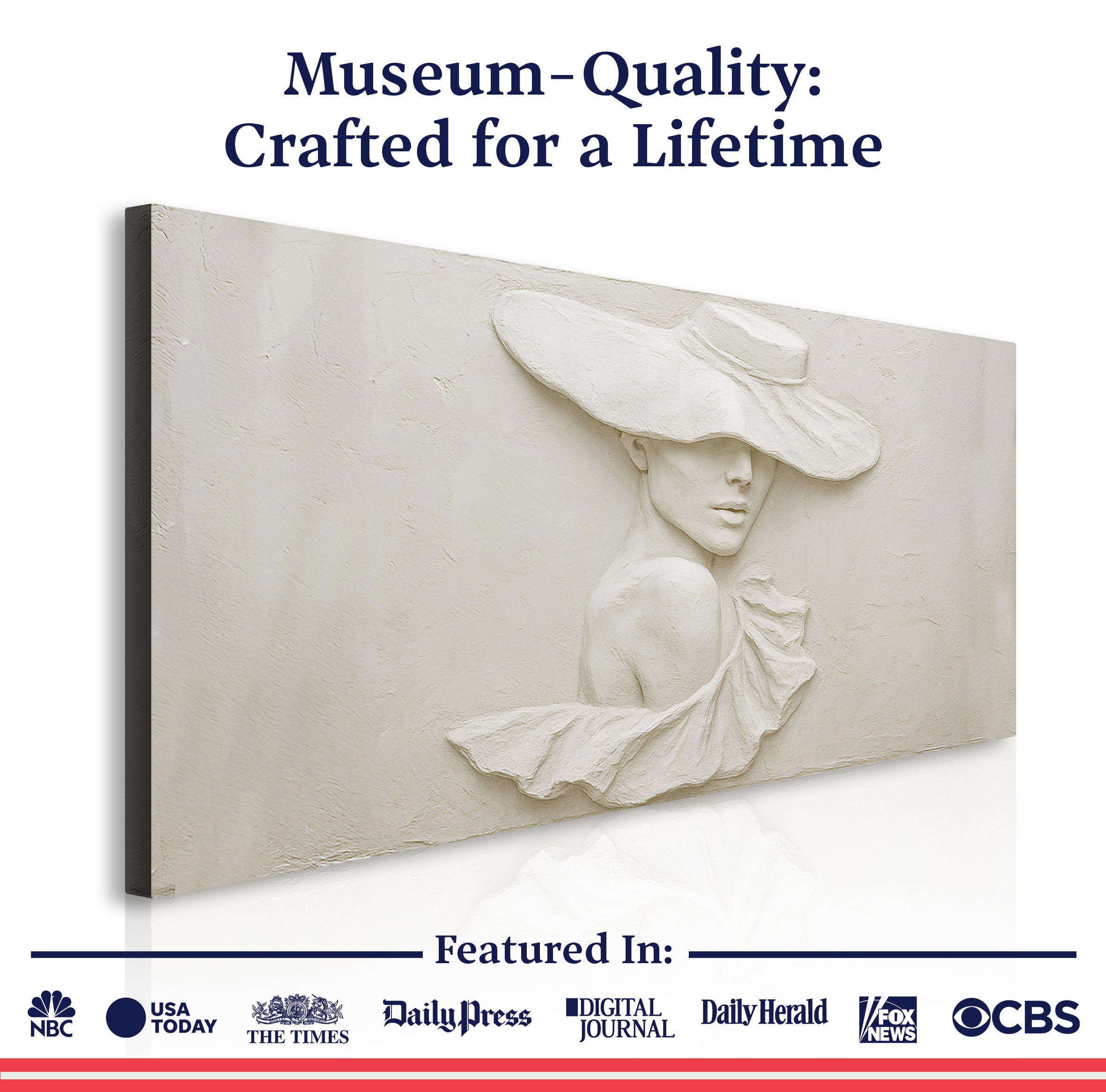 3D Minimalist Female Portrait Wall Art on sale at MyriadMart