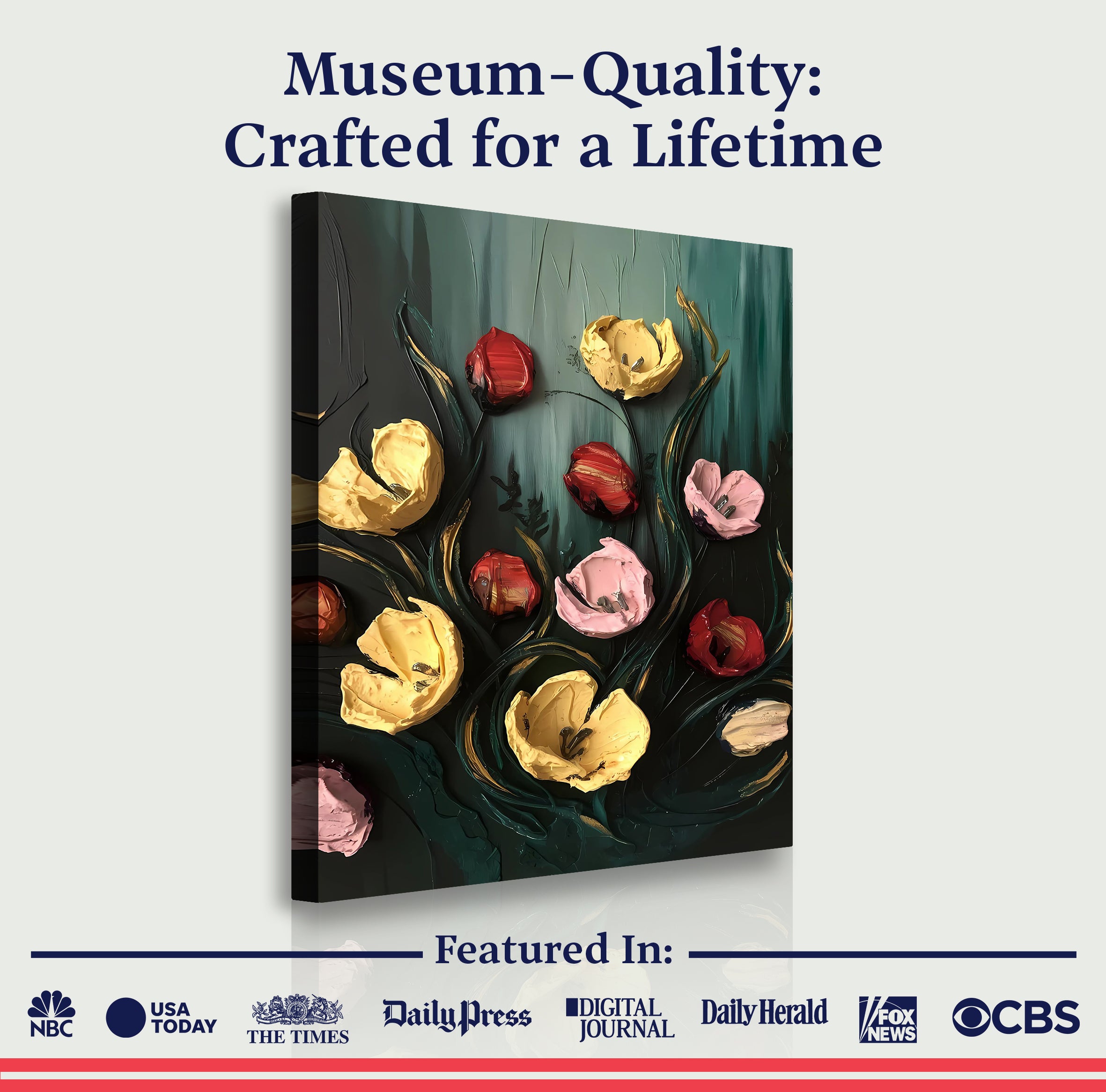 Meadow's Embrace Impasto Wall Art on sale at MyriadMart