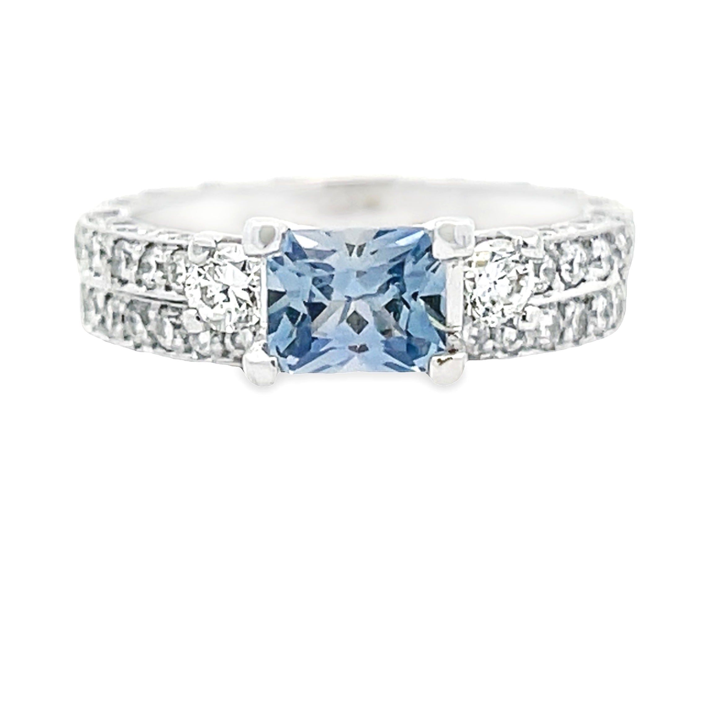 Antique Style Engagement Ring Set 14KT White Gold on sale at MyriadMart