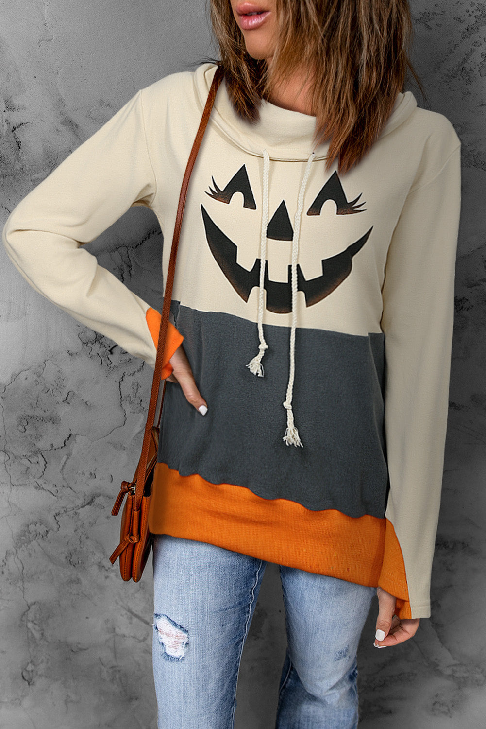 Long Sleeve Jack-O'-Lantern Graphic Sweatshirt - MyriadMart