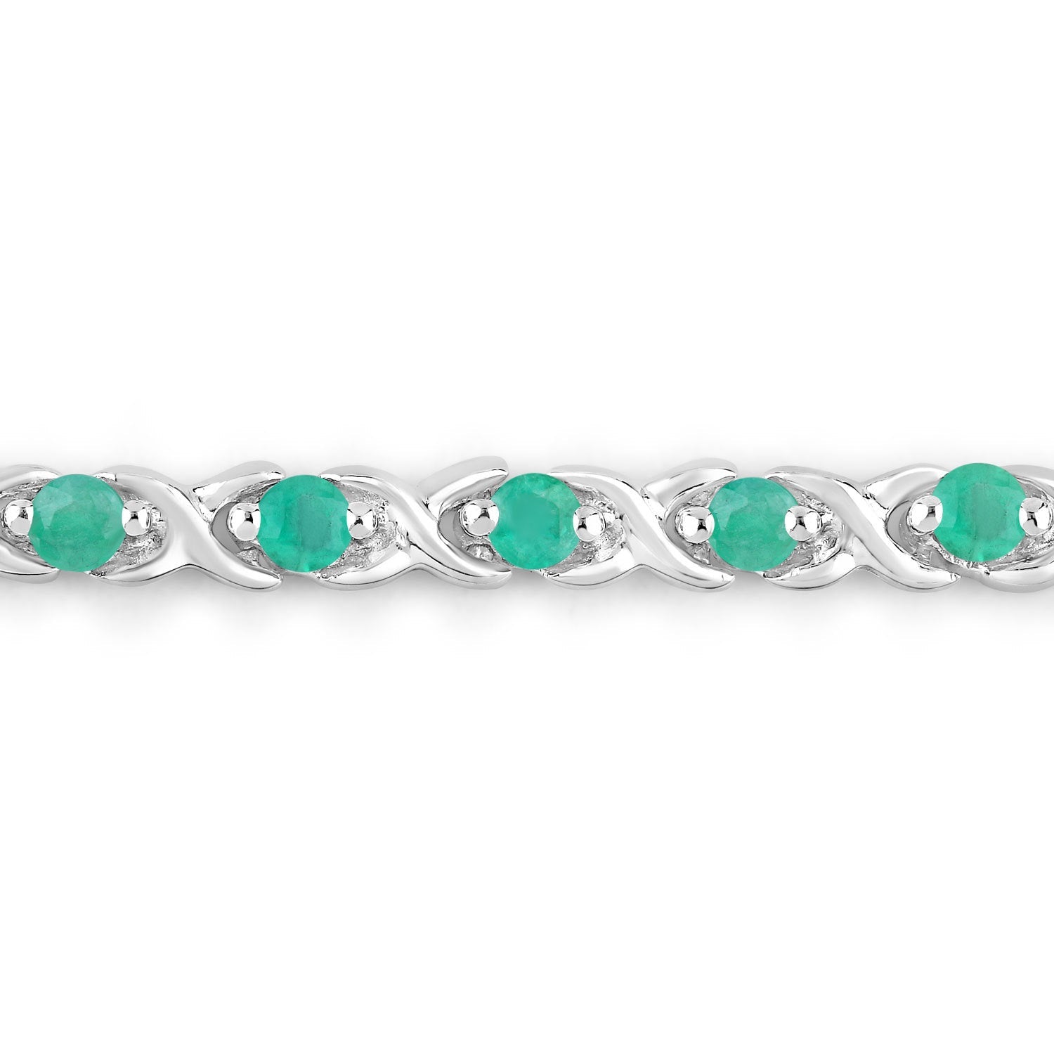 0.72 Carat Genuine Emerald .925 Sterling Silver Bracelet on sale at MyriadMart