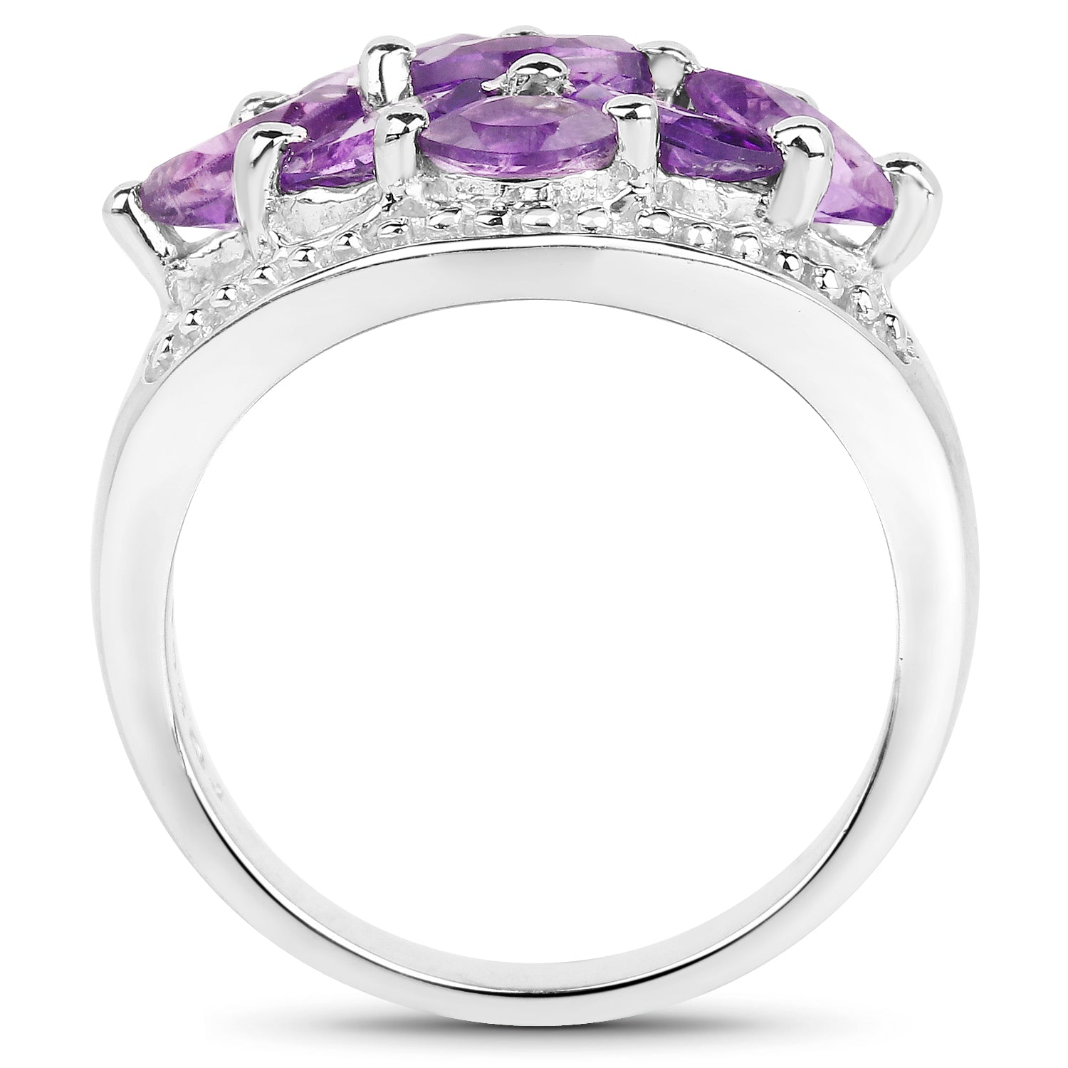 1.91 Carat Genuine Amethyst .925 Sterling Silver Ring on sale at MyriadMart
