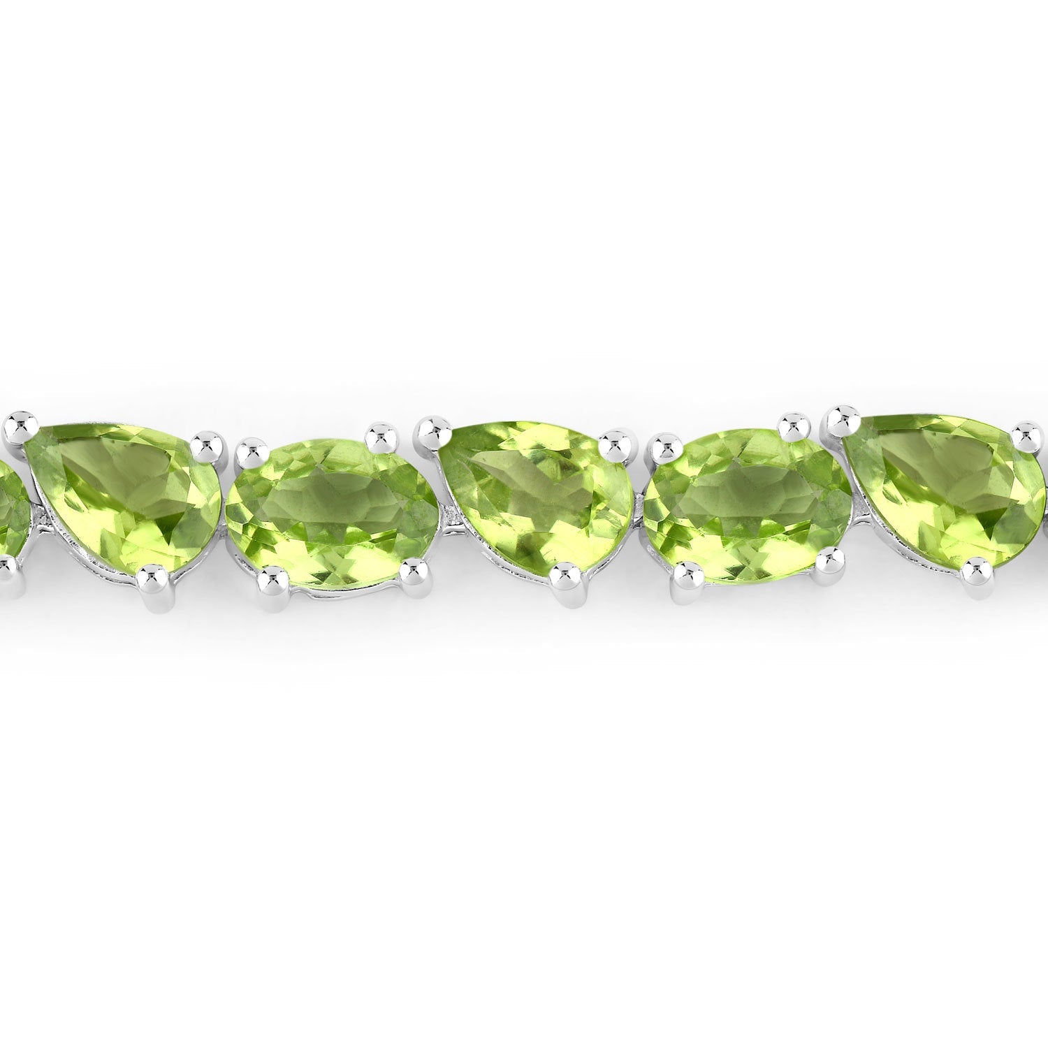 21.37 Carat Genuine Peridot .925 Sterling Silver Bracelet on sale at MyriadMart