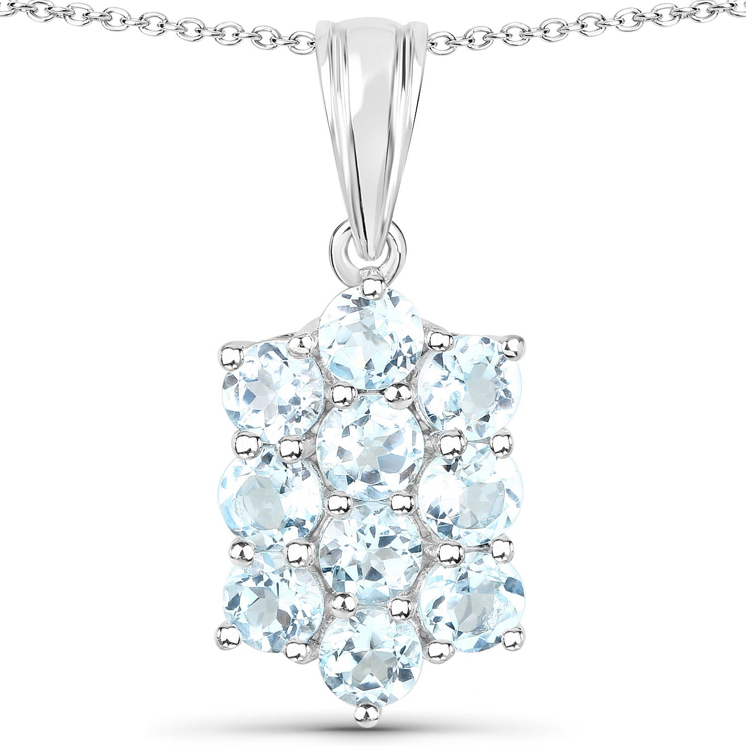 8.80 Carat Genuine Blue Topaz .925 Sterling Silver 3 Piece Jewelry Set Ring, Earrings, and Pendant w/ Chain on sale at MyriadMart