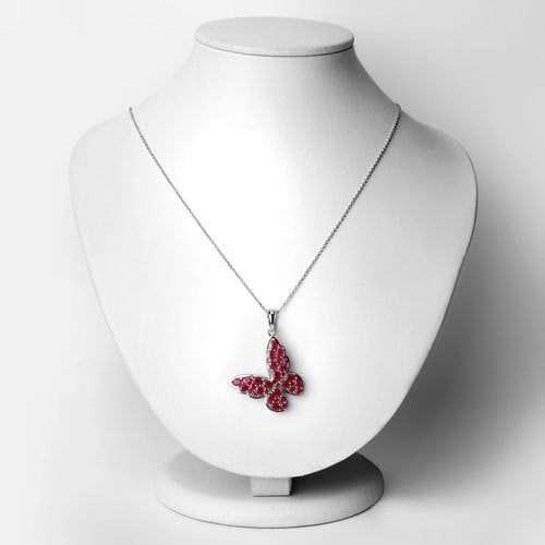 4.72 Carat Genuine Ruby .925 Sterling Silver Pendant on sale at MyriadMart