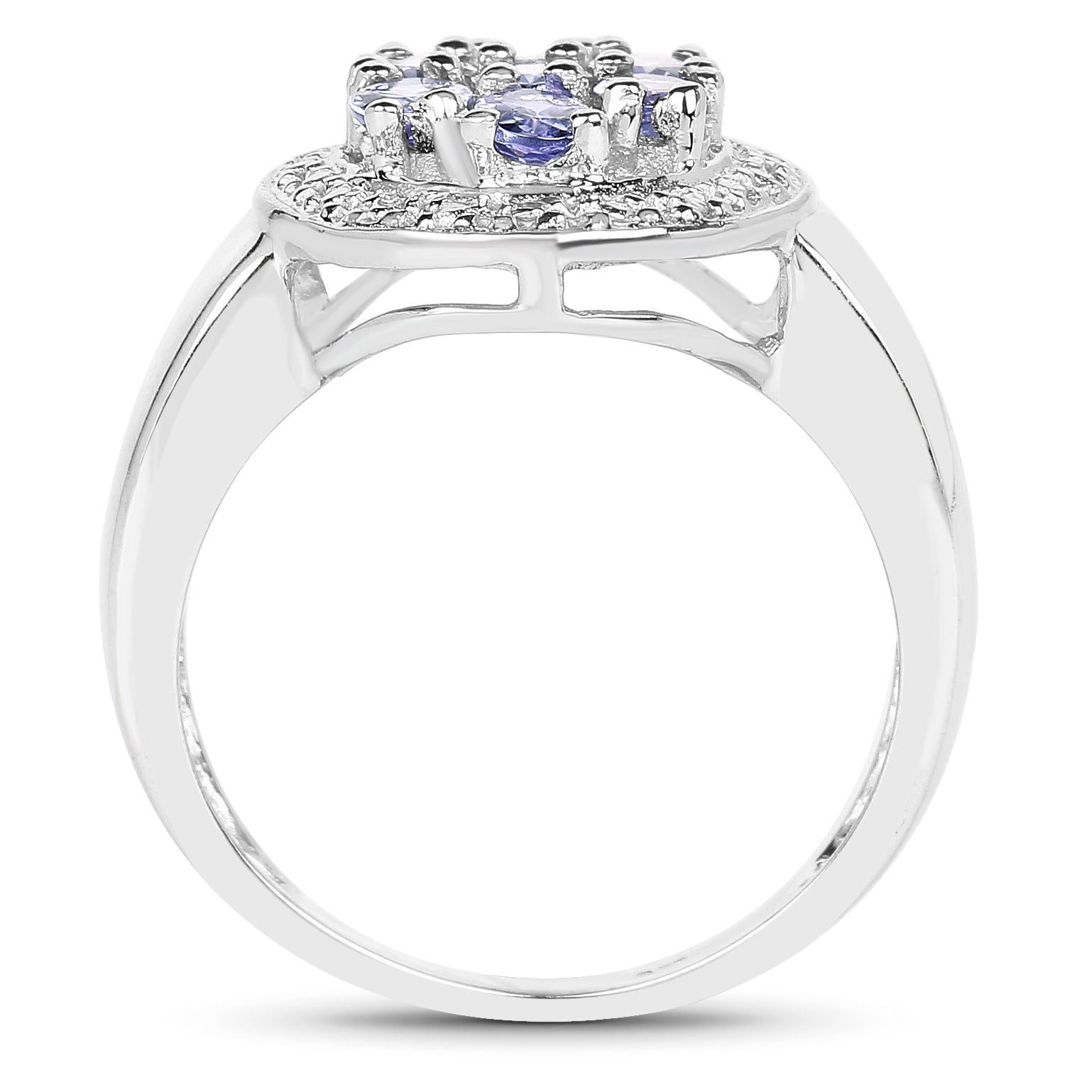 1.19 Carat Genuine Tanzanite .925 Sterling Silver Ring on sale at MyriadMart