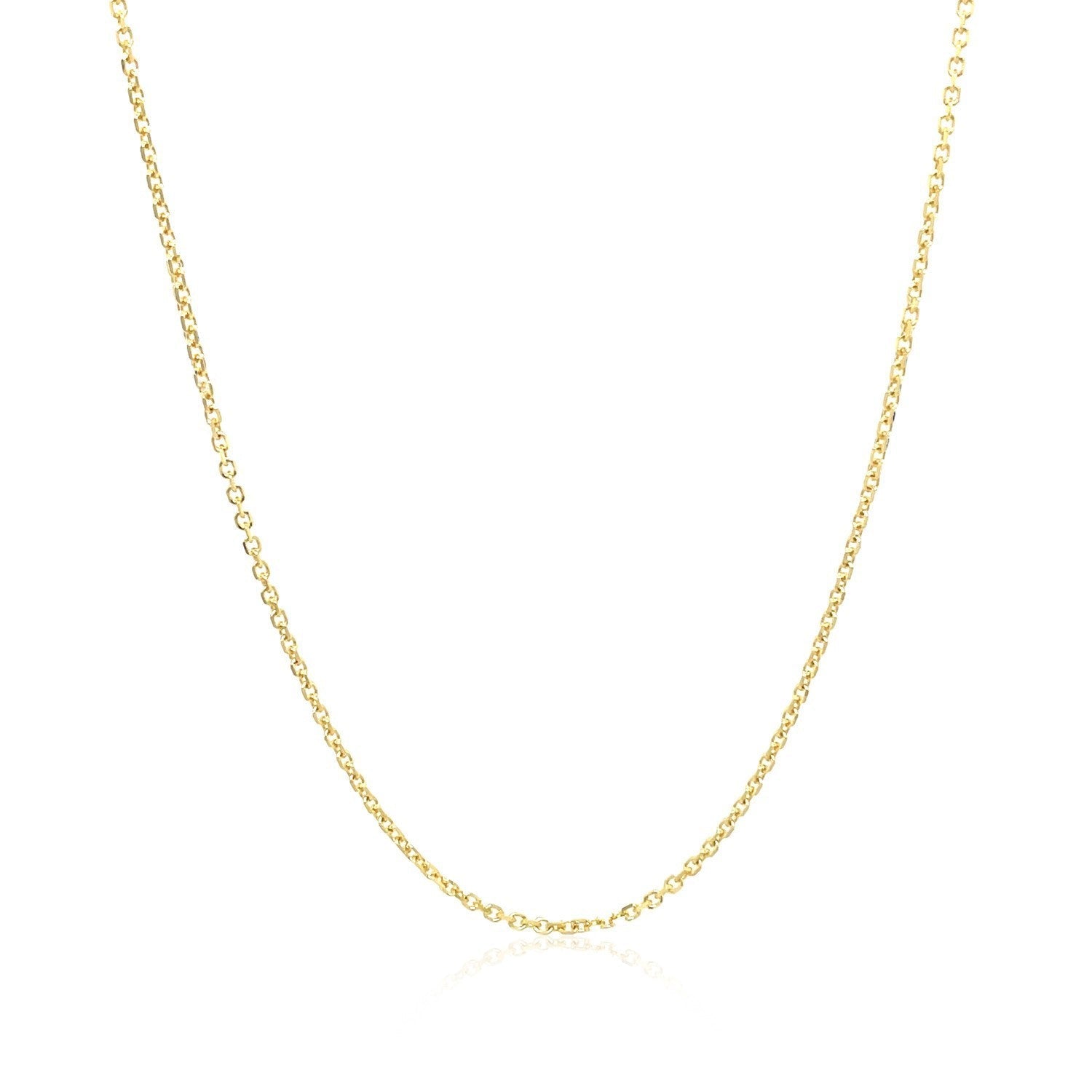 10k Yellow Gold Diamond Cut Cable Link Chain 1.10 mm on sale at MyriadMart