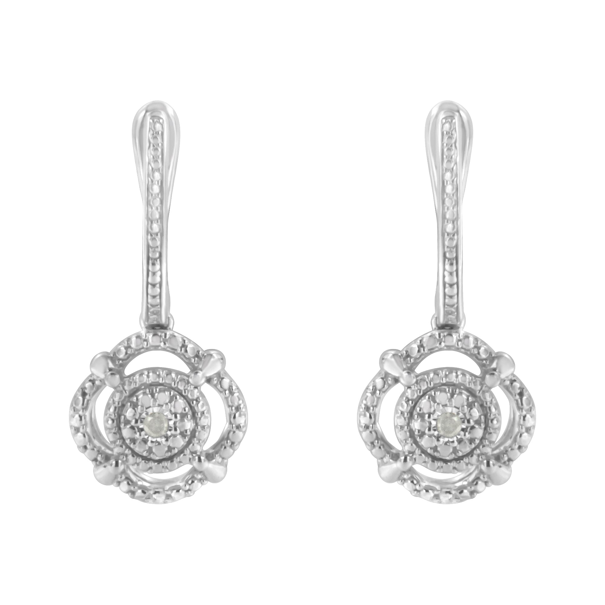 .925 Sterling Silver Miracle-Set Diamond Accent Drop and Dangle Earrings I-J Color, I3 Clarity on sale at MyriadMart