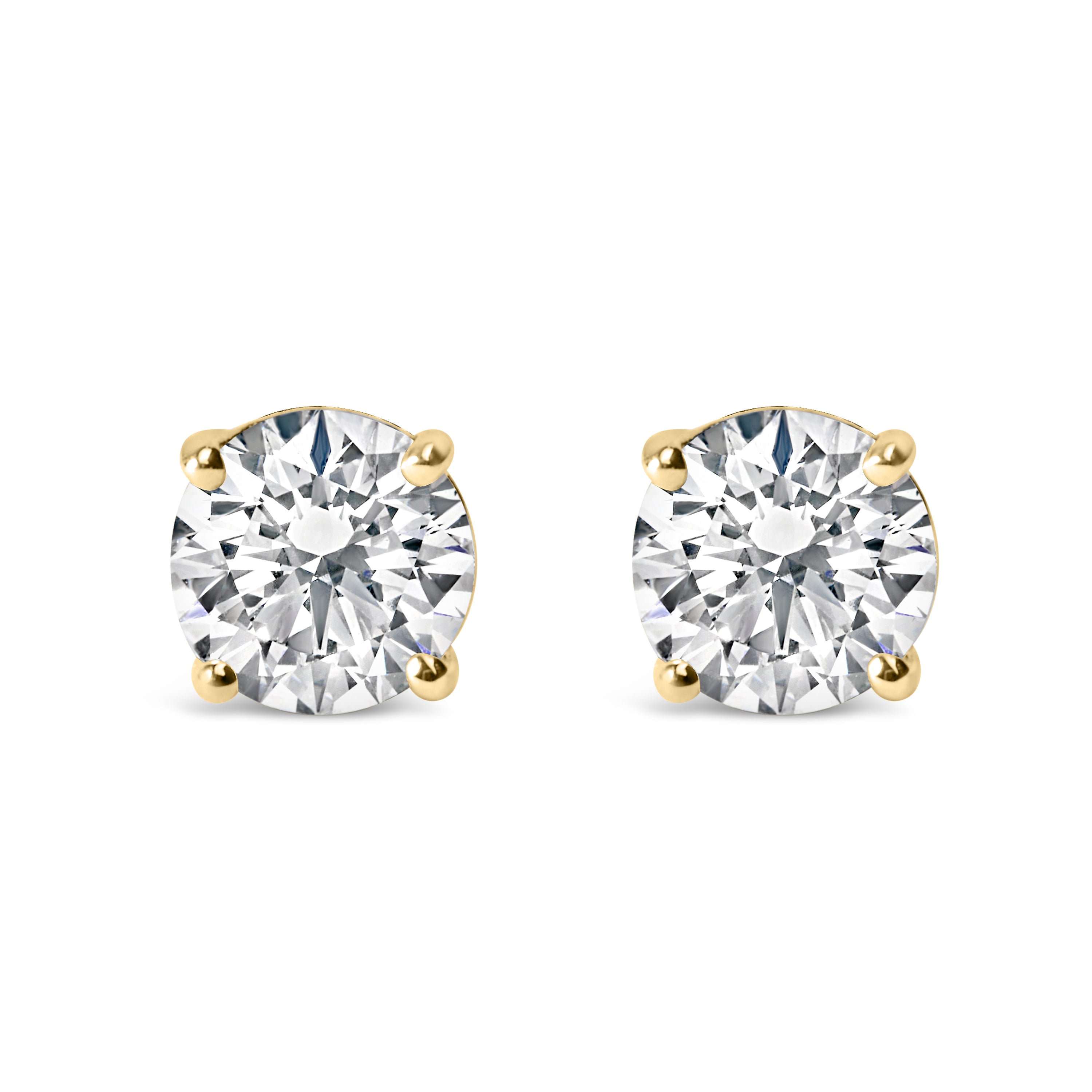 14K White Gold 3.0 Cttw Lab Grown Diamond Solitaire Stud Earrings on sale at MyriadMart