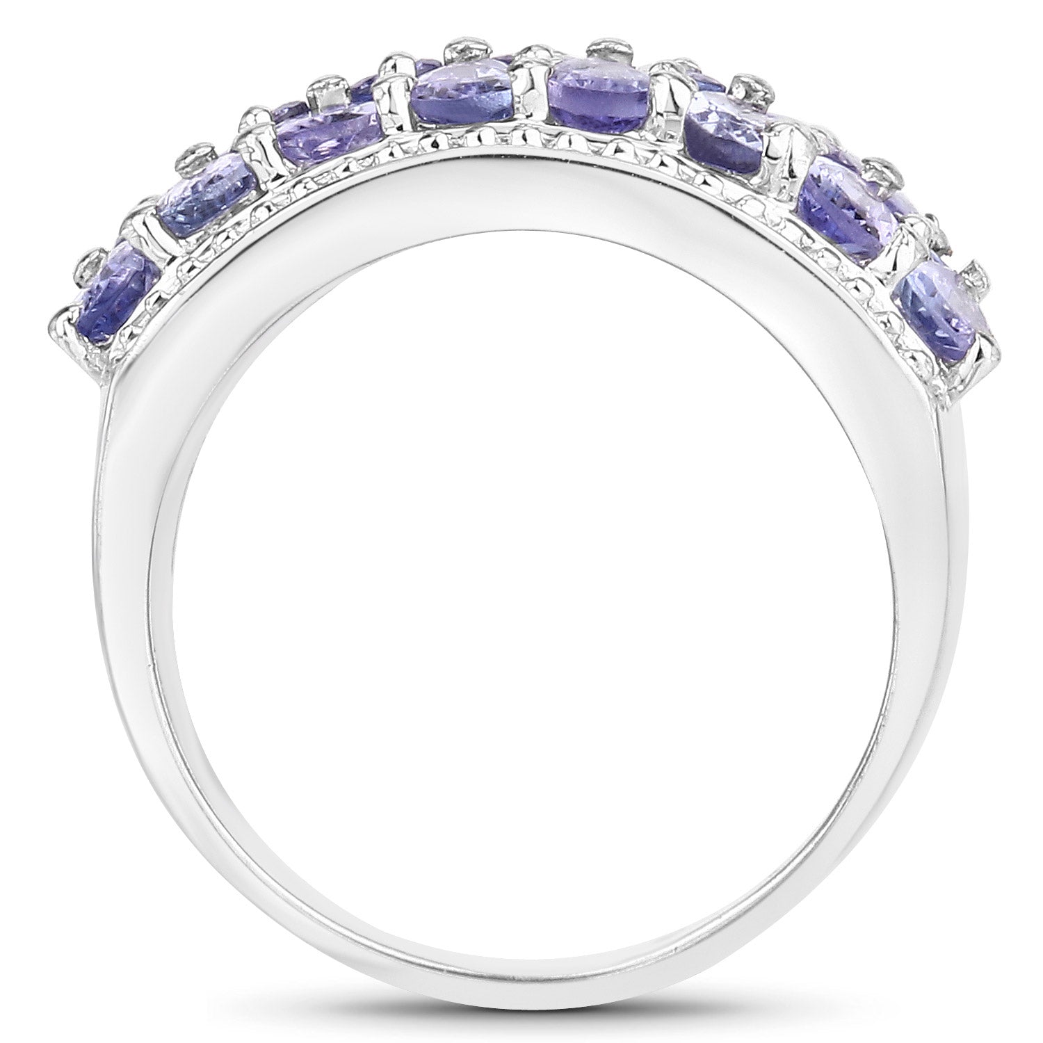 2.59 Carat Genuine Tanzanite .925 Sterling Silver Ring on sale at MyriadMart