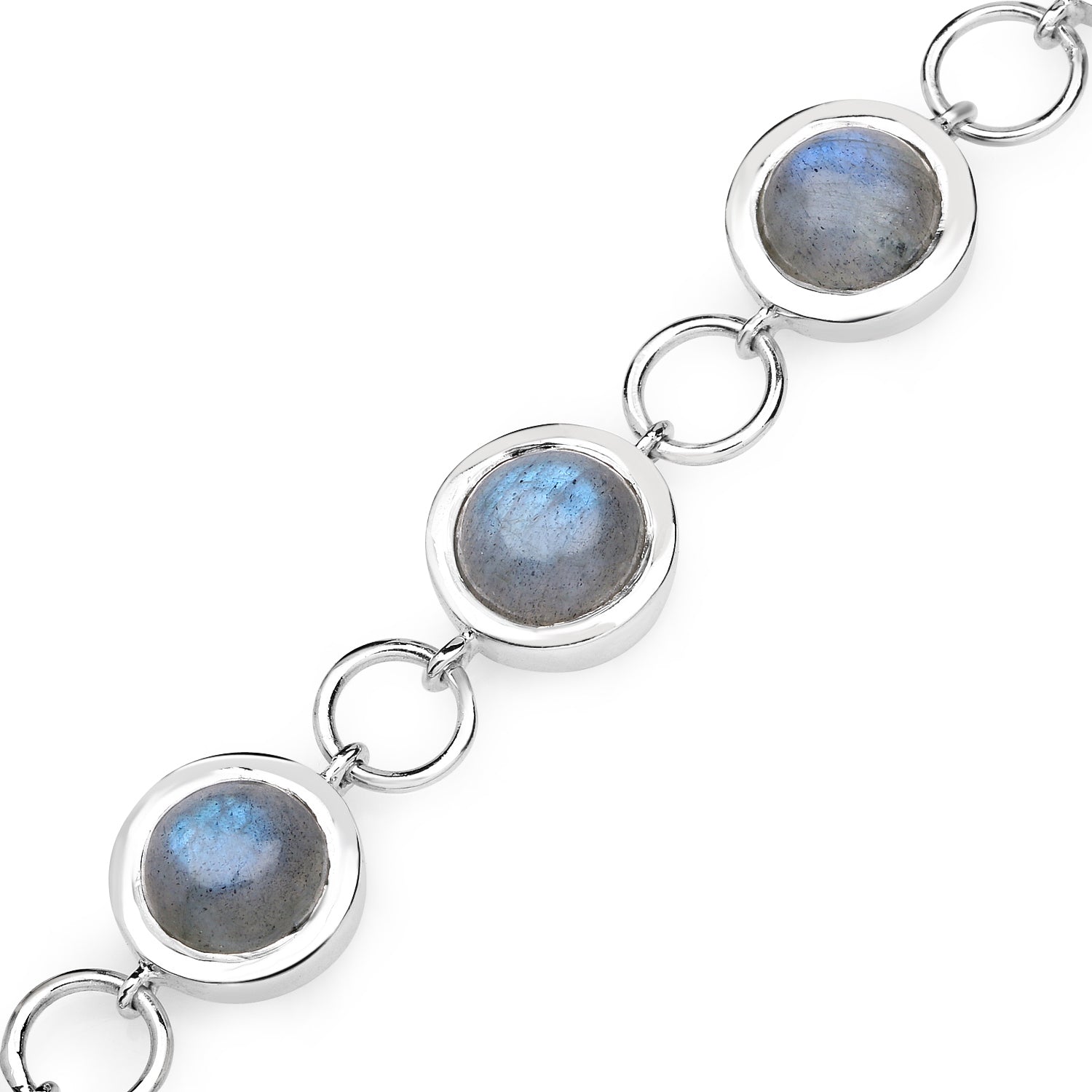 15.48 Carat Genuine Labradorite .925 Sterling Silver Bracelet on sale at MyriadMart