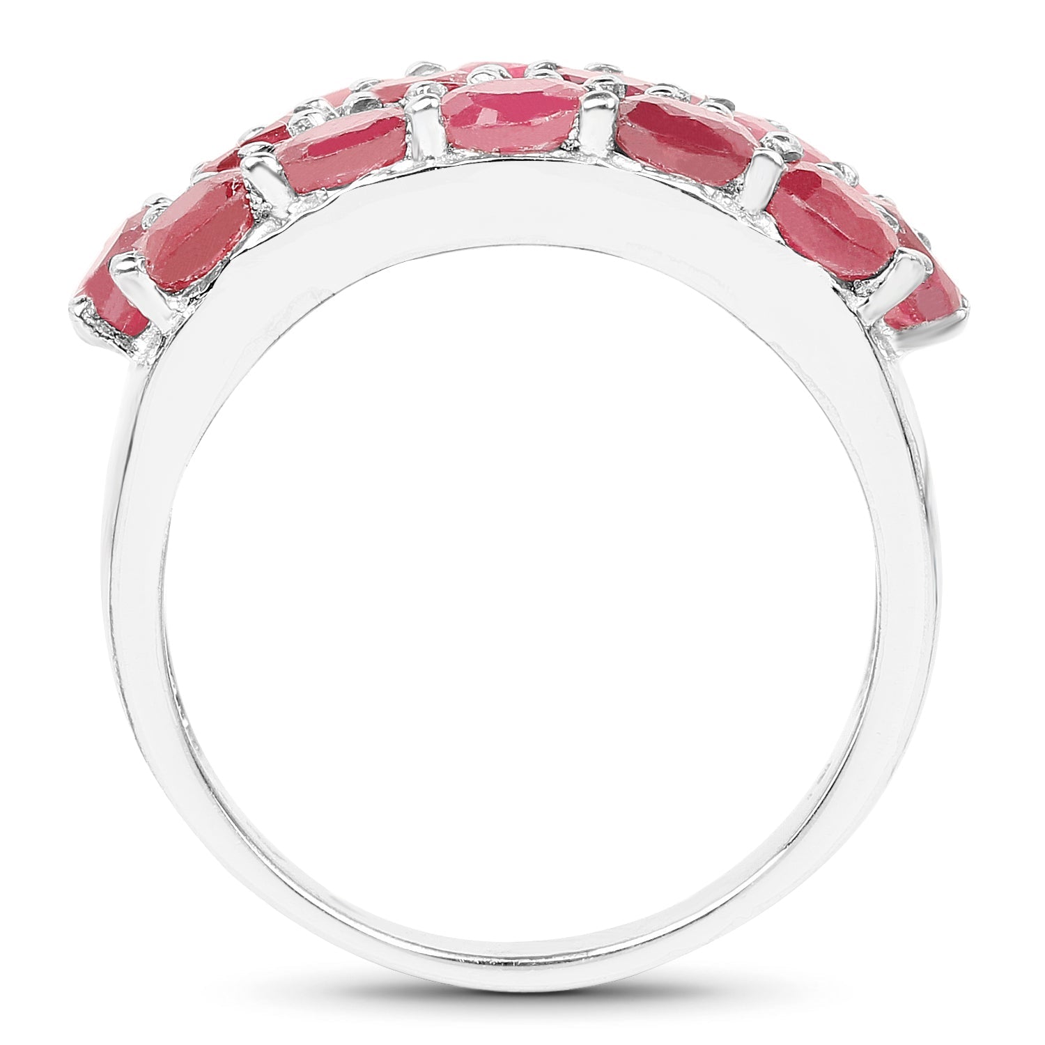 3.52 Carat Genuine Ruby .925 Sterling Silver Ring on sale at MyriadMart