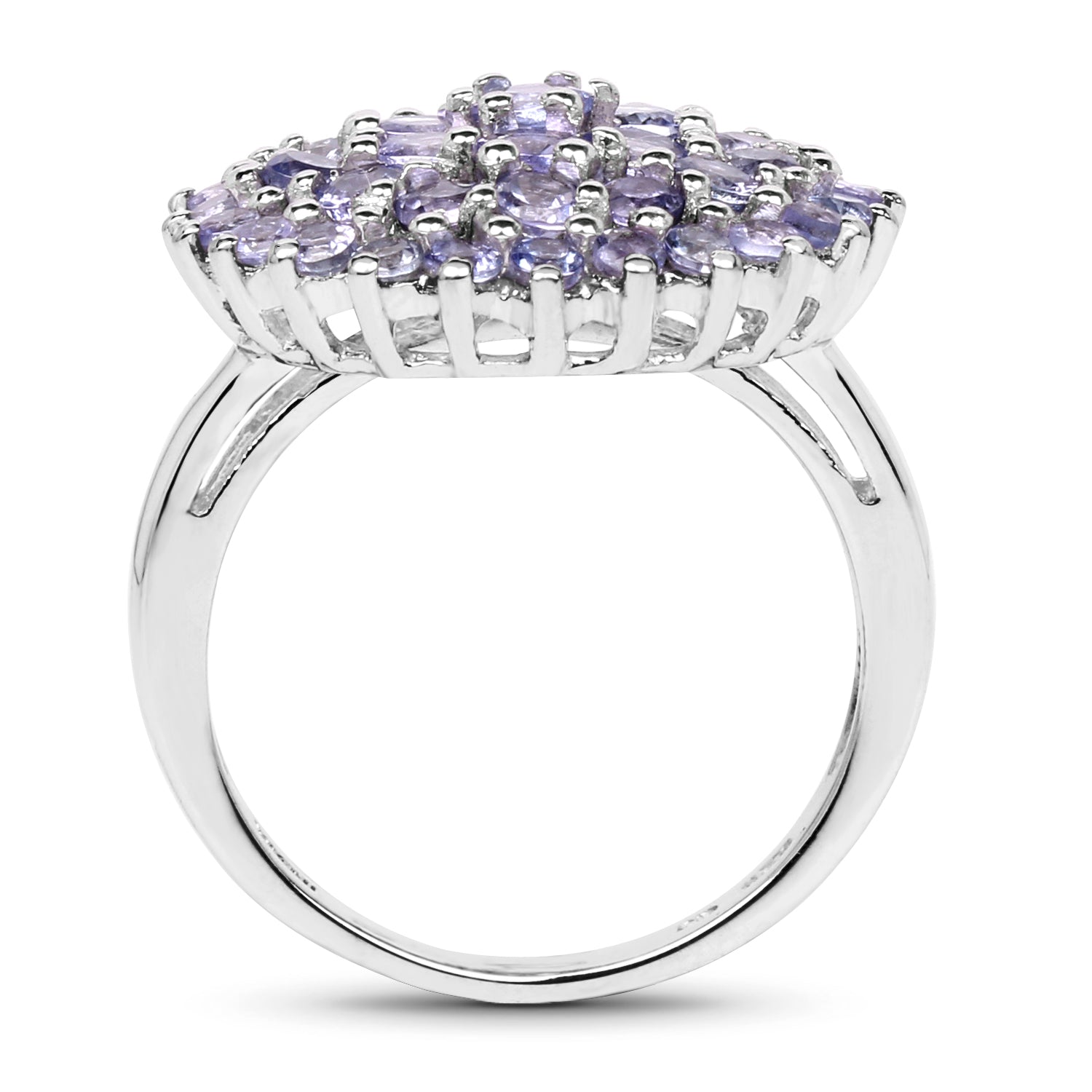 2.52 Carat Genuine Tanzanite .925 Sterling Silver Ring on sale at MyriadMart