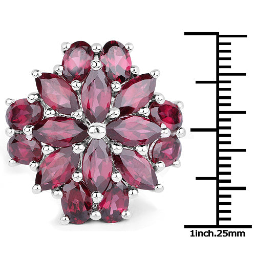 9.20 Carat Genuine Rhodolite .925 Sterling Silver Ring on sale at MyriadMart