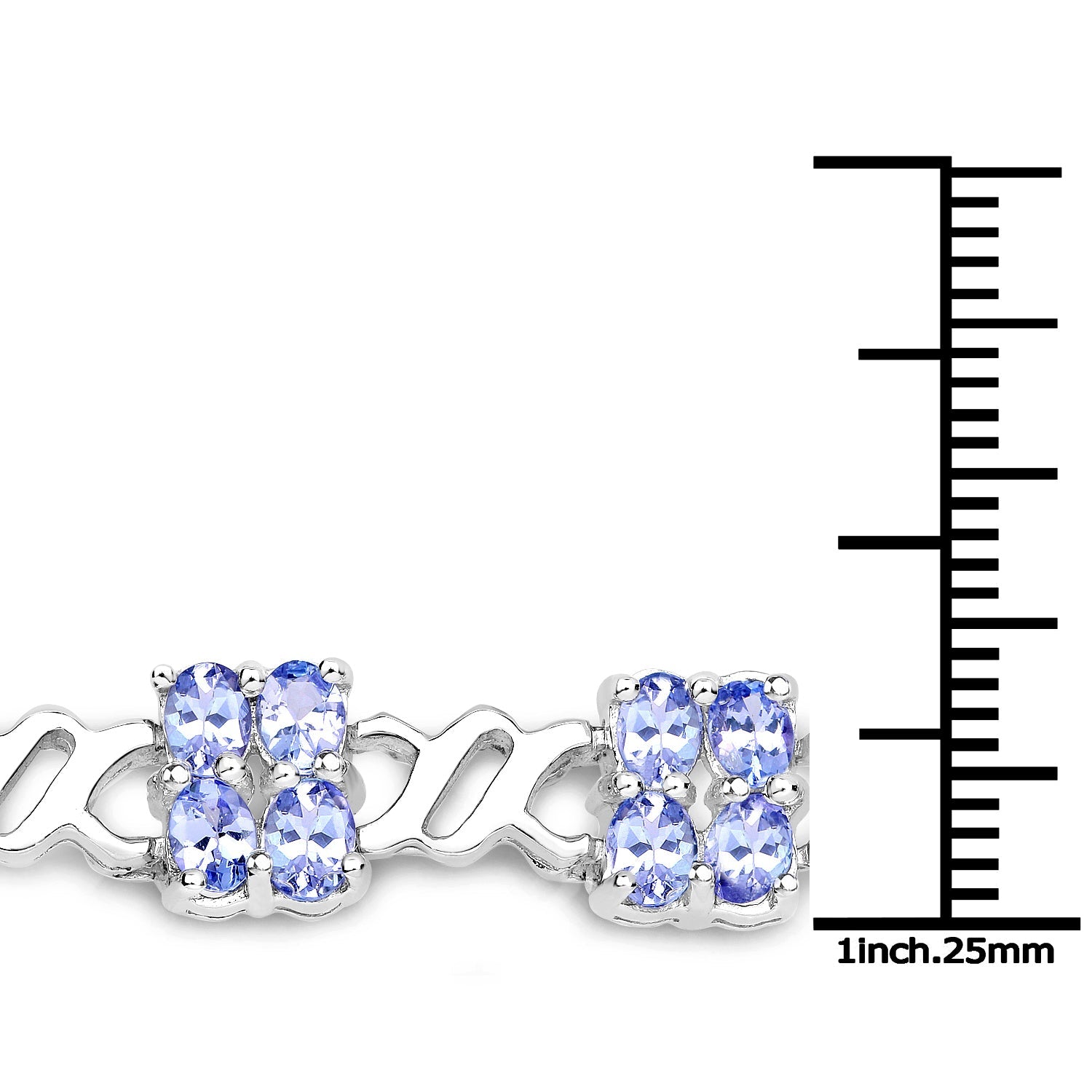 8.16 Carat Genuine Tanzanite .925 Sterling Silver Bracelet on sale at MyriadMart