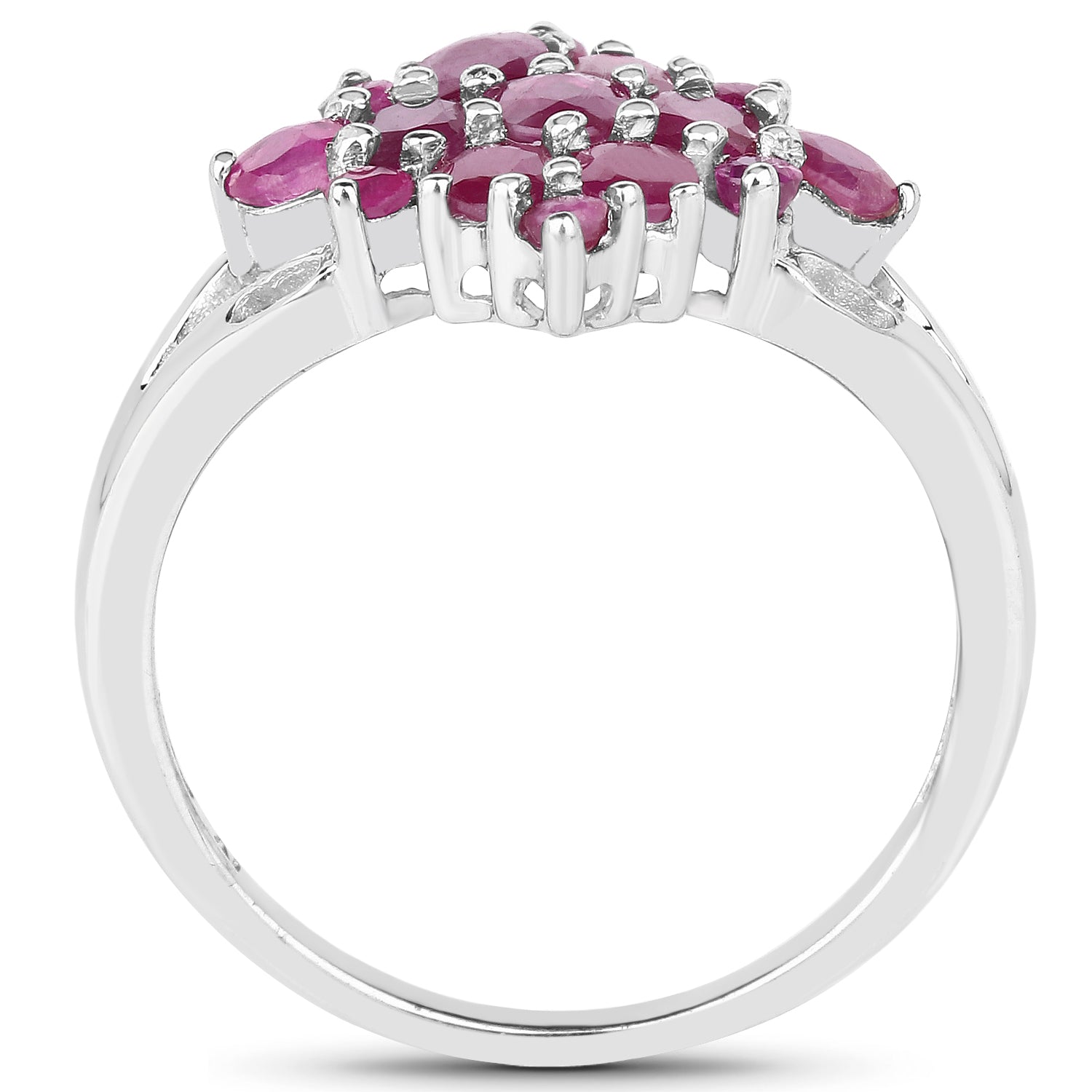 2.10 Carat Genuine Ruby .925 Sterling Silver Ring on sale at MyriadMart