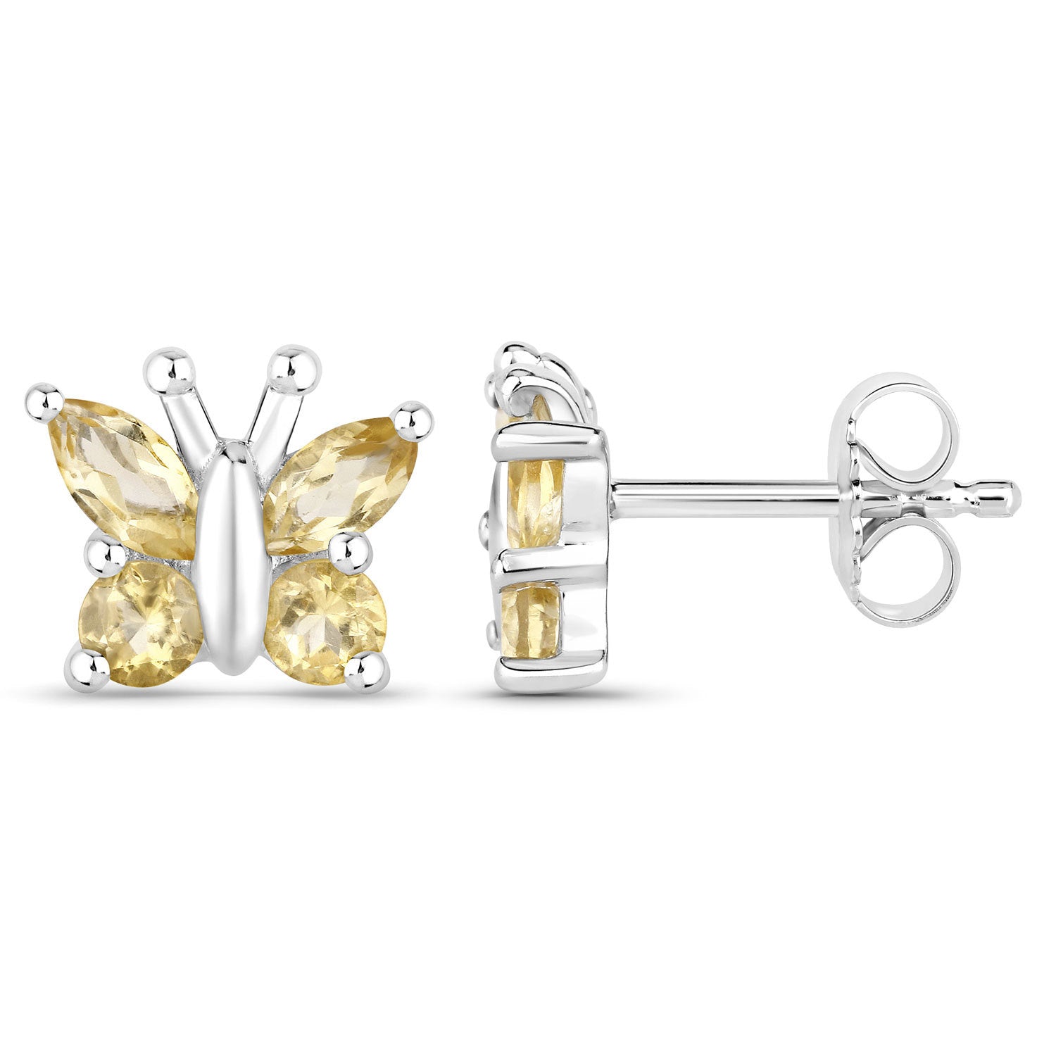 0.88 Carat Genuine Citrine .925 Sterling Silver Earrings on sale at MyriadMart
