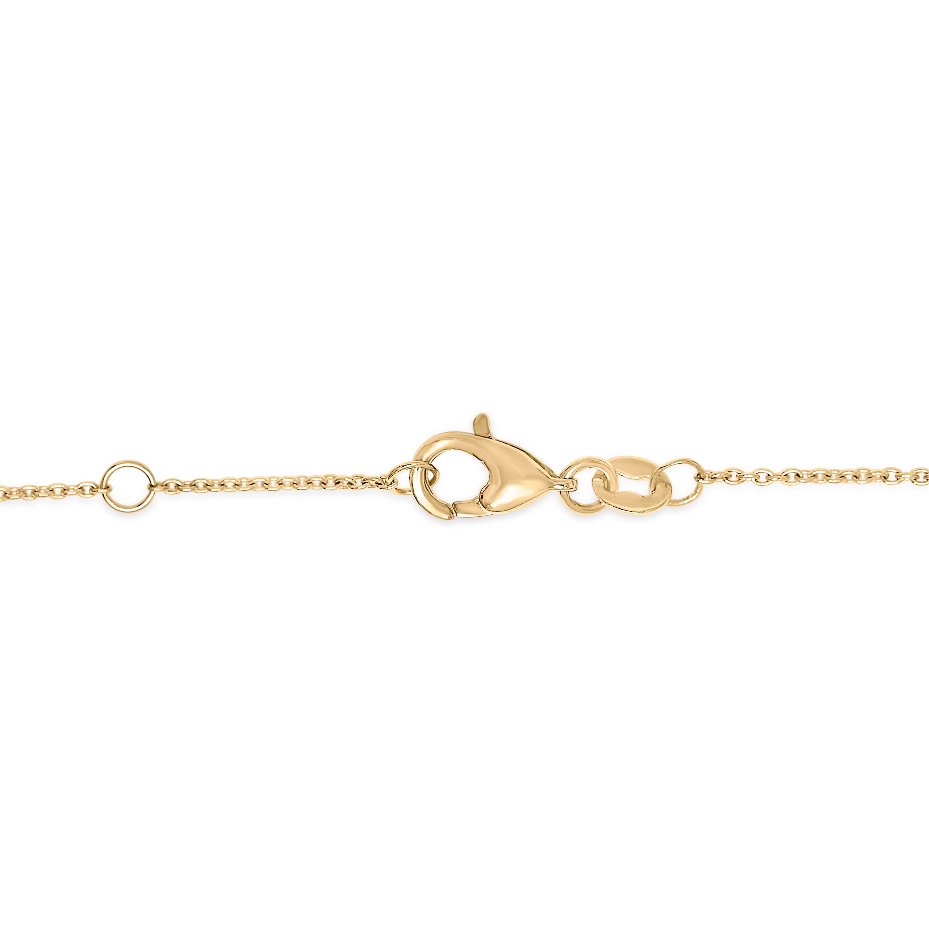 14K Yellow Gold Alternating Green Emerald and Diamond Bezel Station Chain Bracelet - Size 7.5 inch on sale at MyriadMart