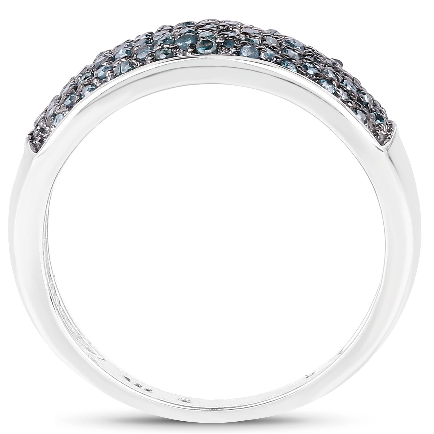 0.42 Carat Genuine Blue Diamond .925 Sterling Silver Ring on sale at MyriadMart