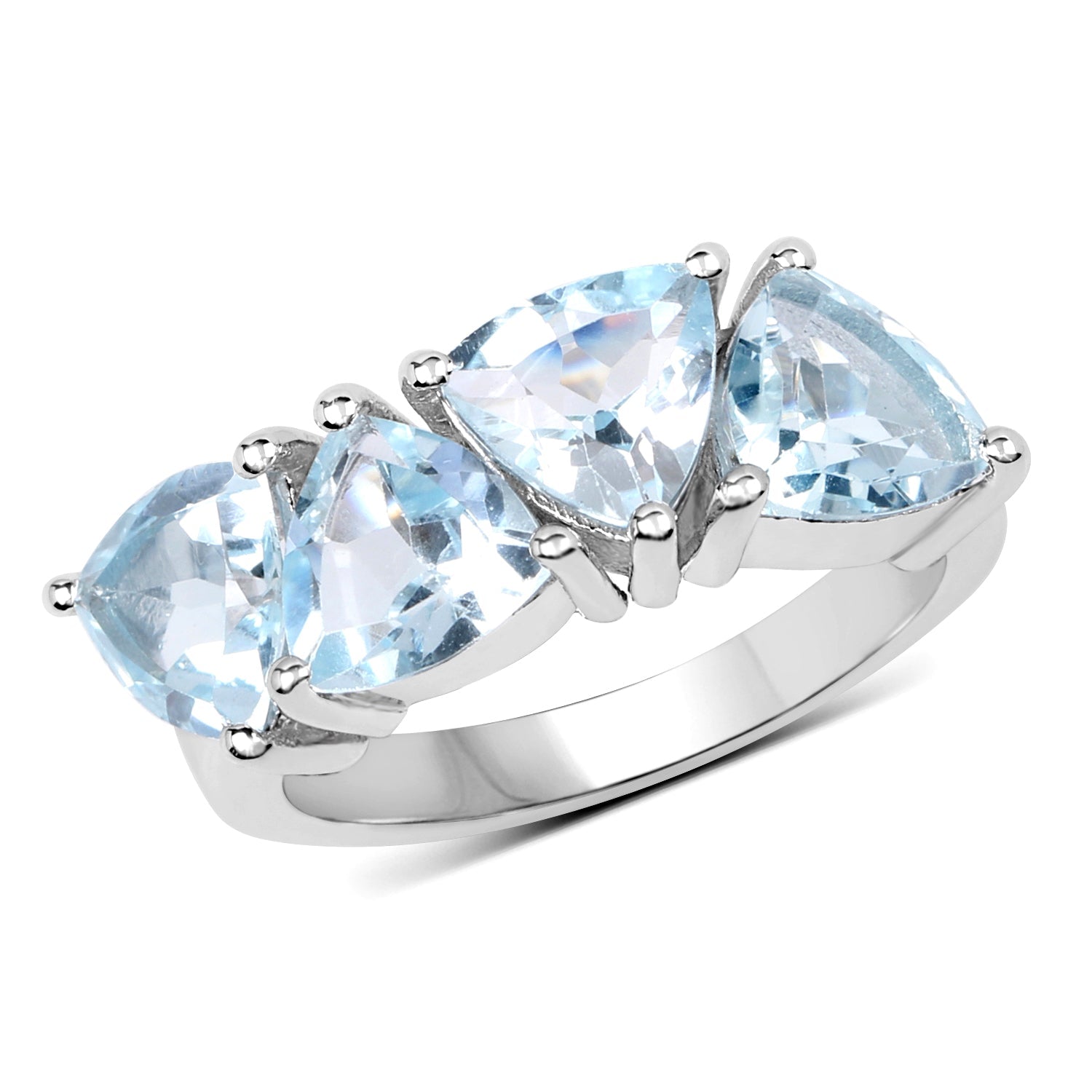 5.00 Carat Genuine Blue Topaz .925 Sterling Silver Ring on sale at MyriadMart