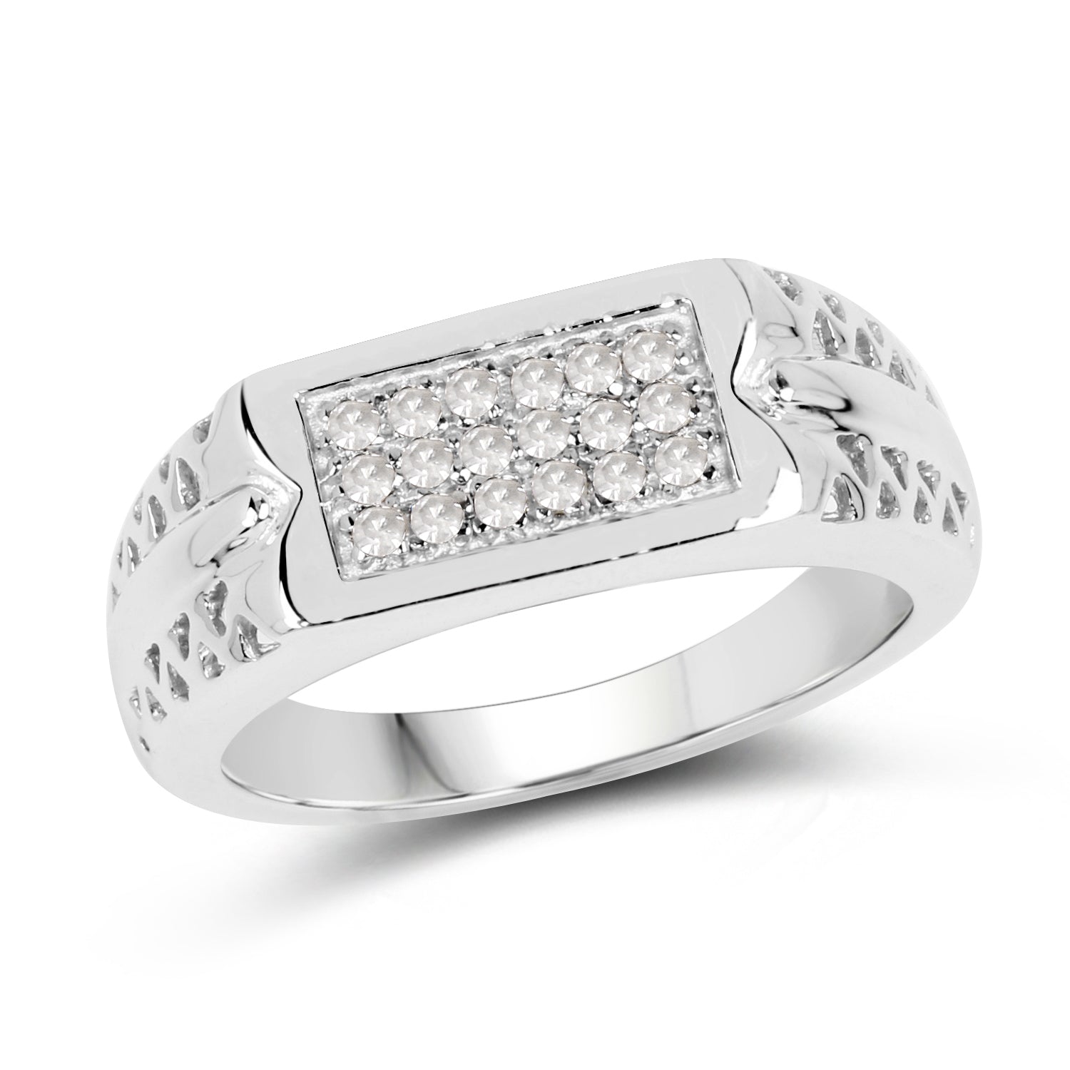 0.27 Carat Genuine White Diamond .925 Sterling Silver Ring on sale at MyriadMart