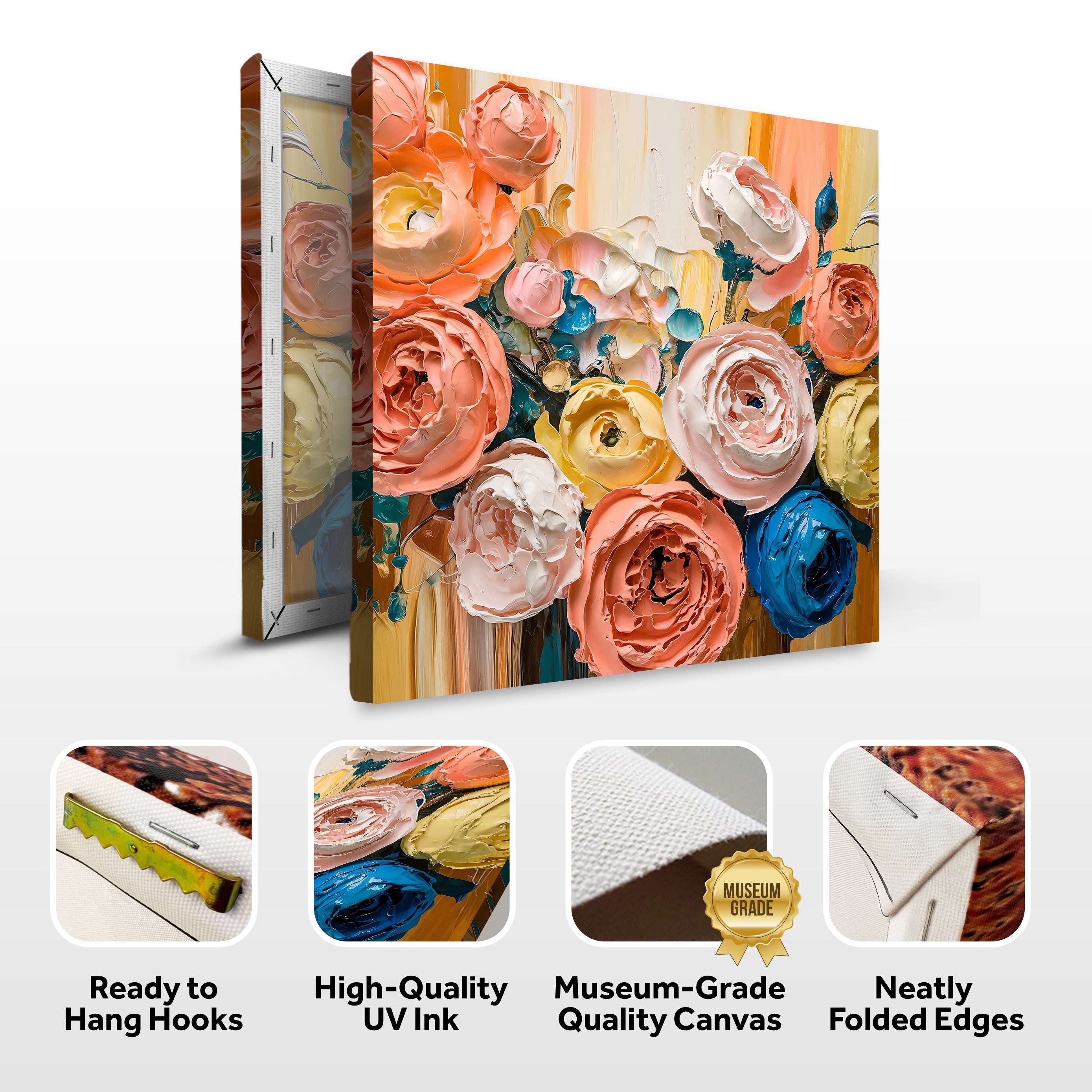 Blooming Bouquet Impasto Wall Art on sale at MyriadMart
