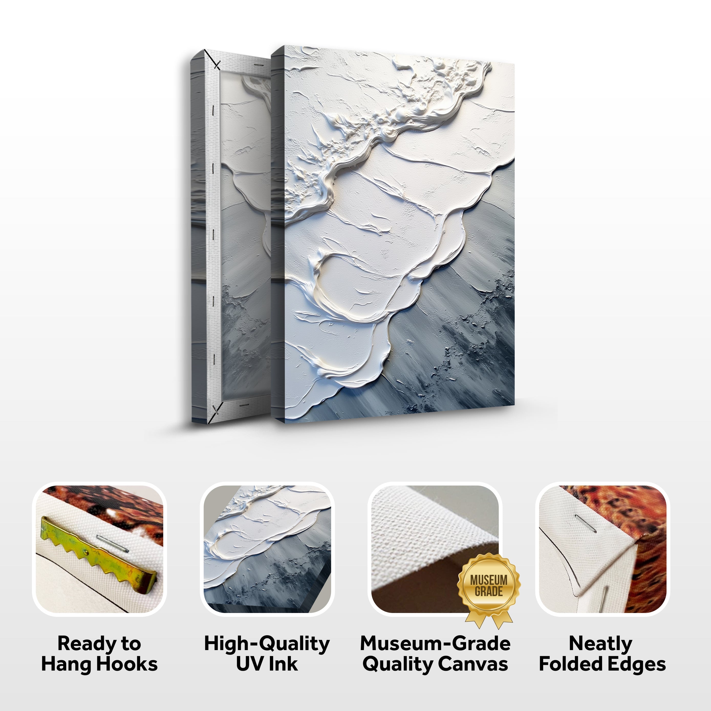 Abstract Minimalist Wave Impasto Wall Art II on sale at MyriadMart