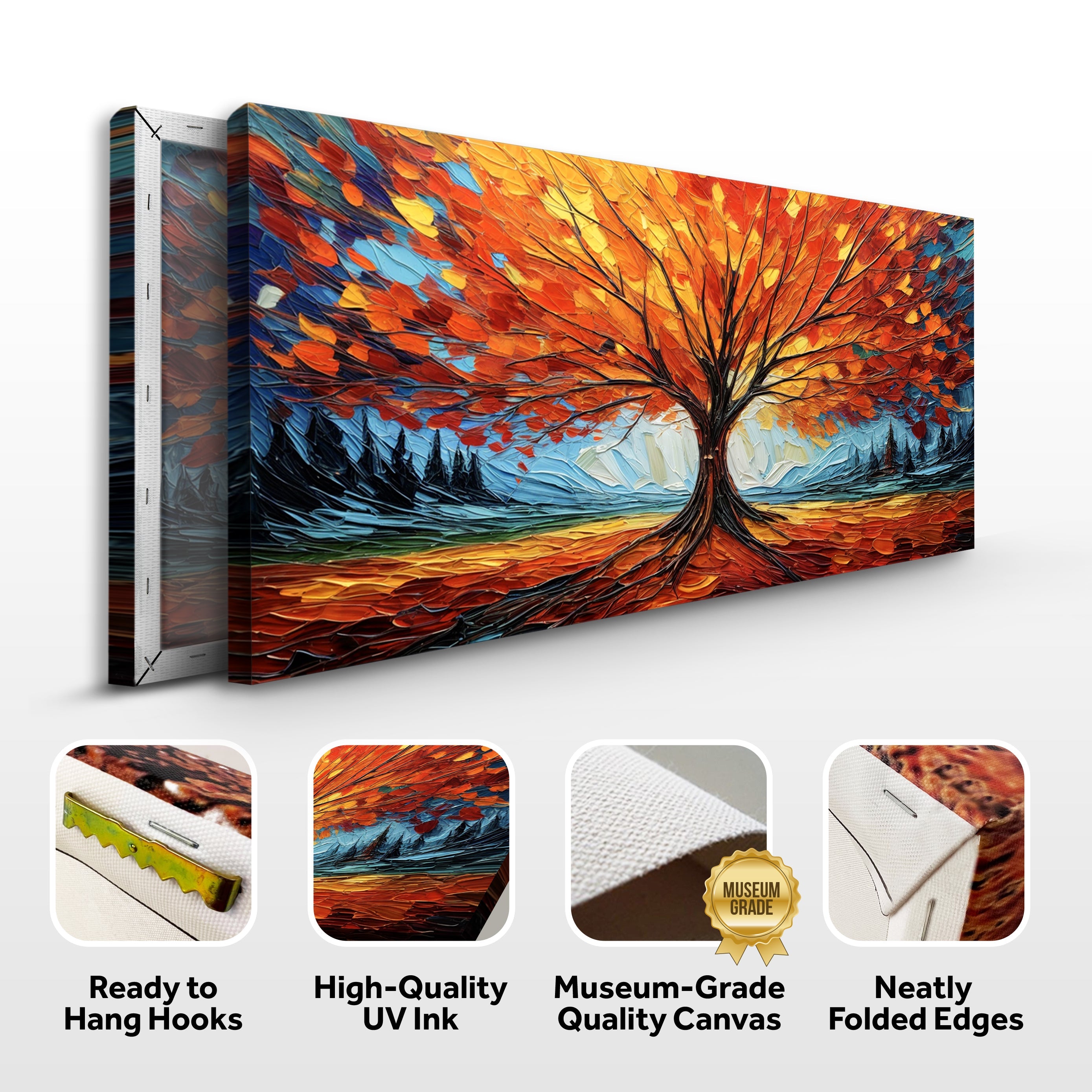 Autumn Fire Impasto Wall Art on sale at MyriadMart