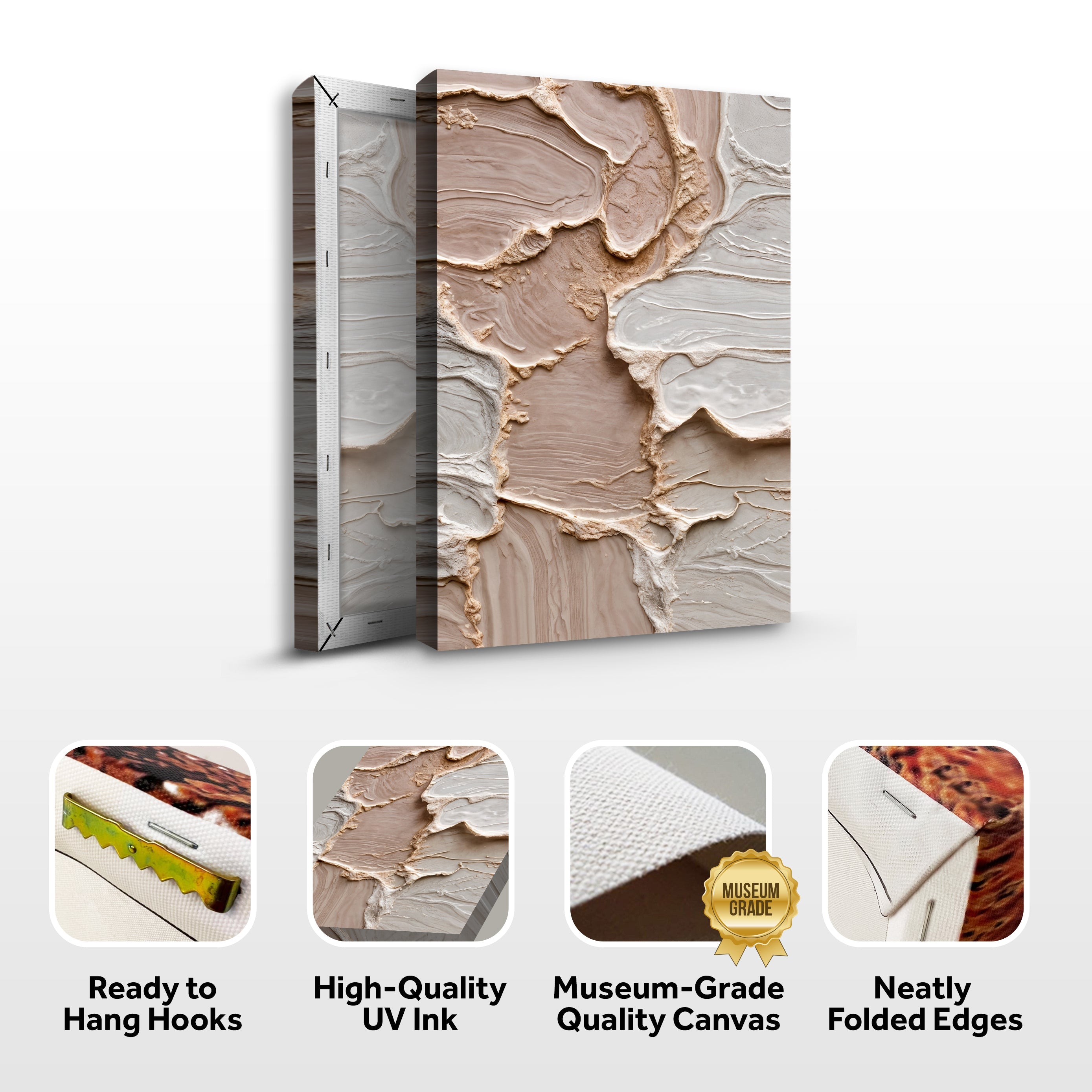 Ivory Minimalist Abstract Wall Art on sale at MyriadMart