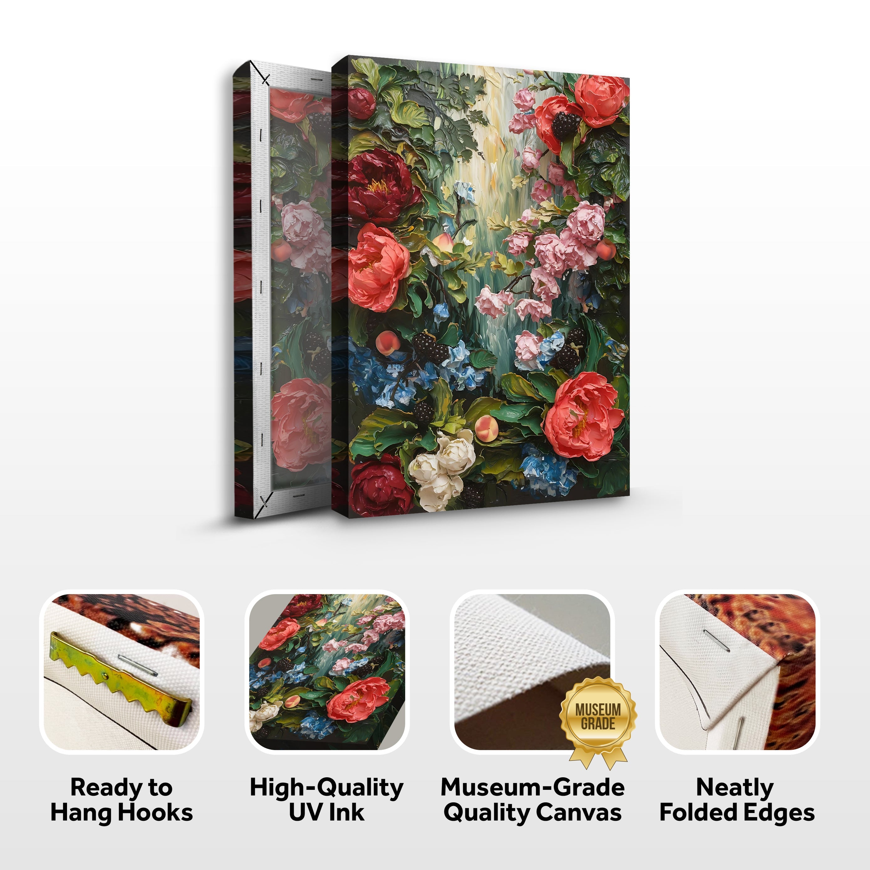 Garden Floral Impasto Wall Art on sale at MyriadMart