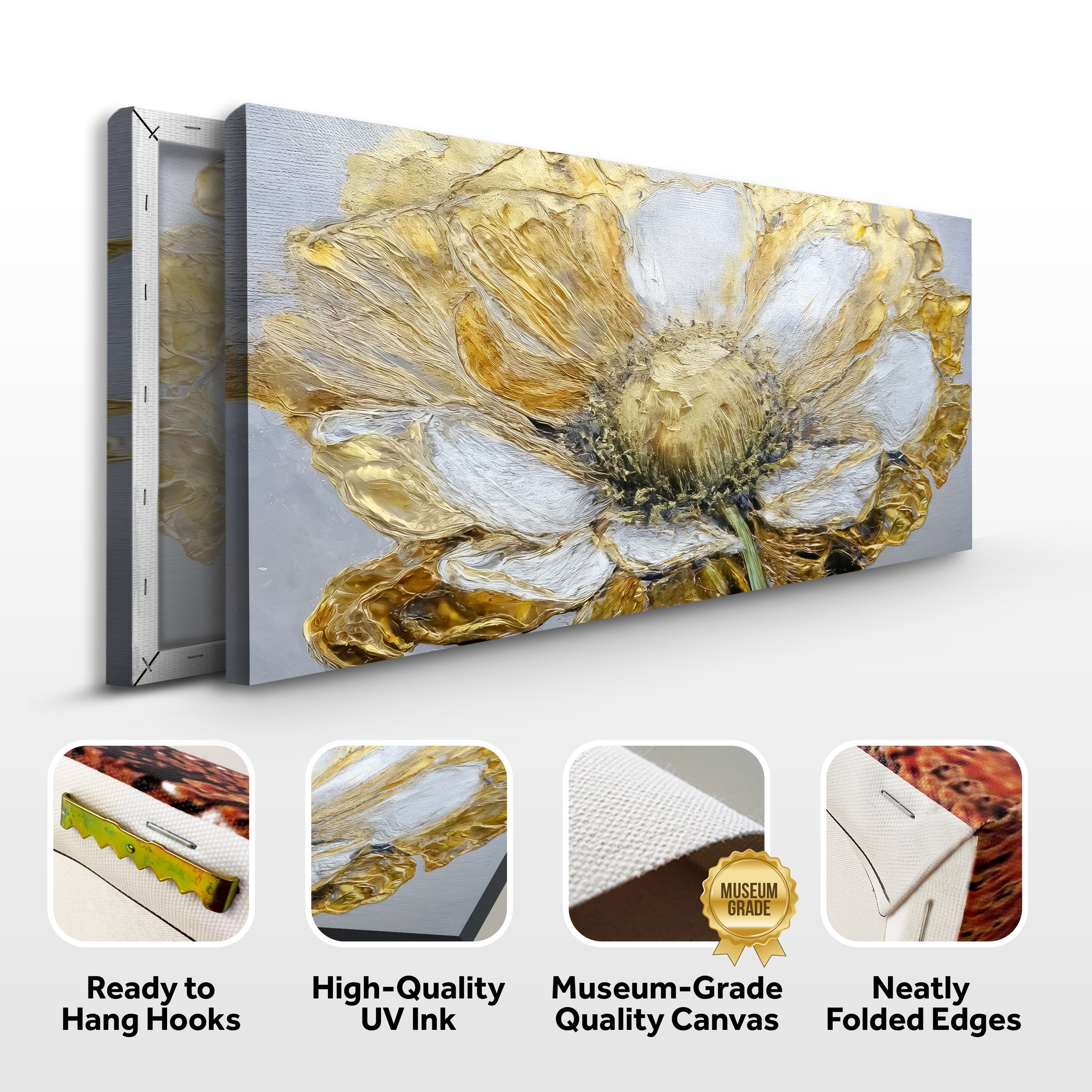 Golden Dandelion Minimalist Abstract Wall Art IX on sale at MyriadMart