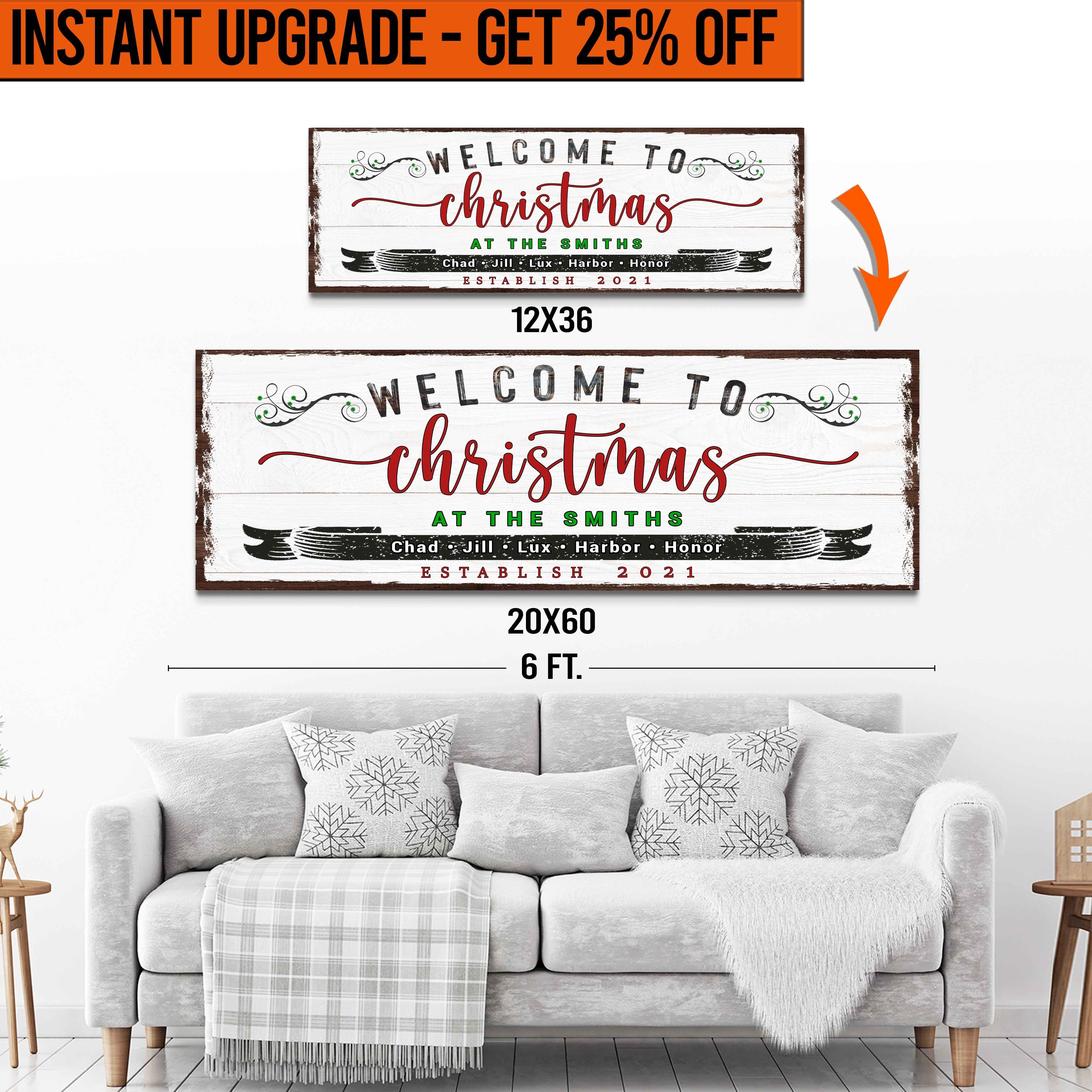 Upgrade Your 'Christmas Sign' Style 1 Canvas To 20x60 Inches on sale at MyriadMart