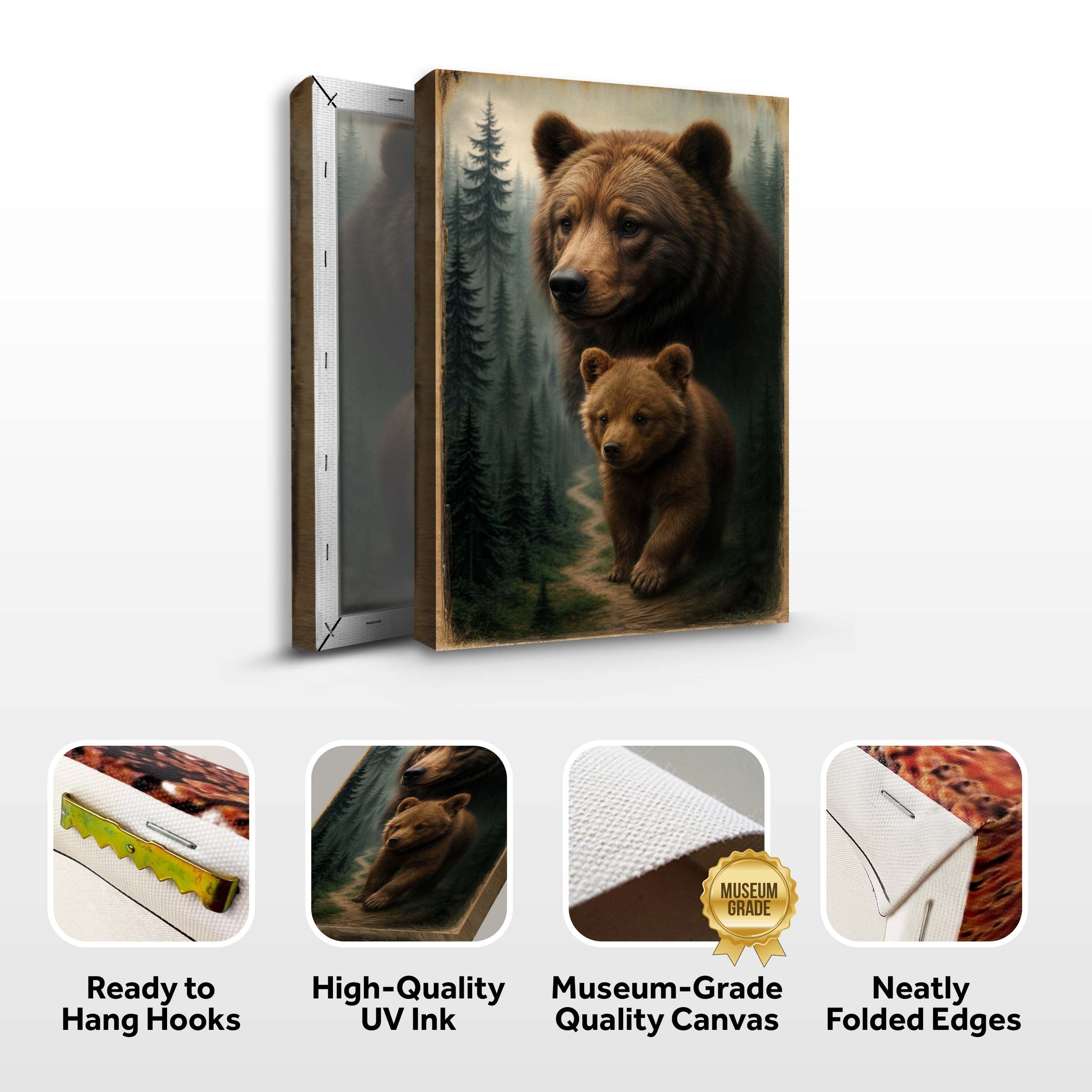 Path of the Wild Kin Bear and Cub Wall Art on sale at MyriadMart
