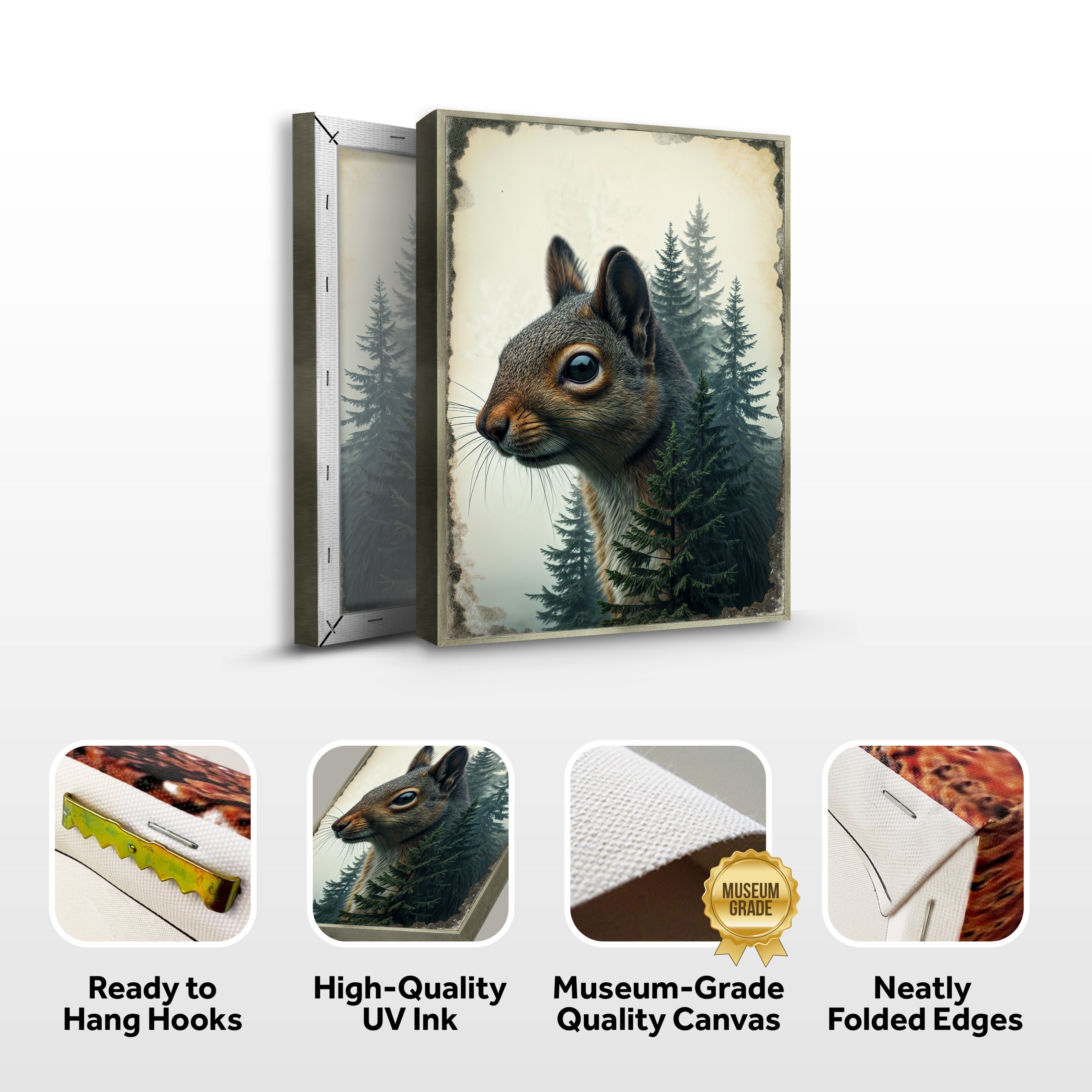 Squirrel Double Exposure Wall Art on sale at MyriadMart