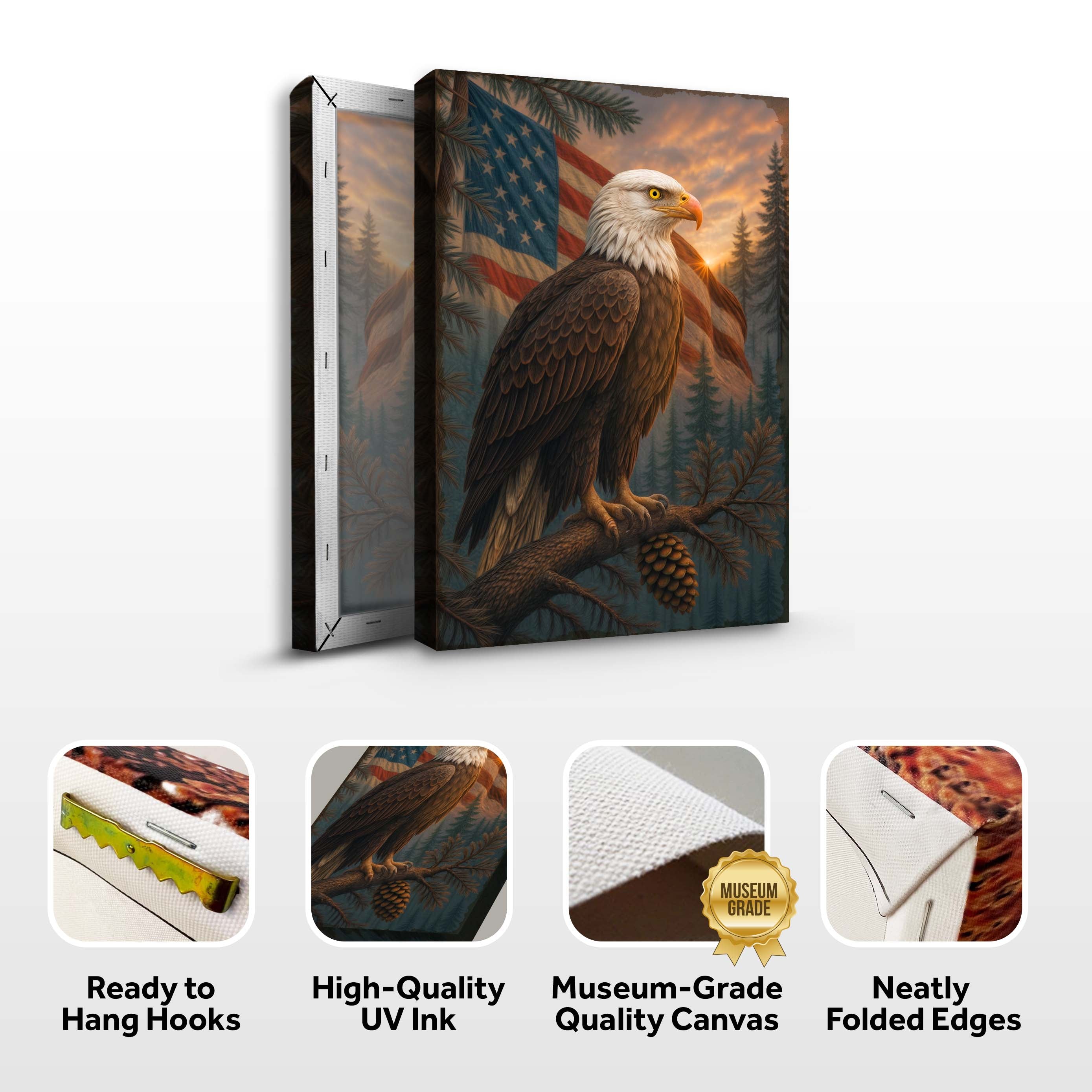 Sentinel of the Pines Eagle Wall Art on sale at MyriadMart