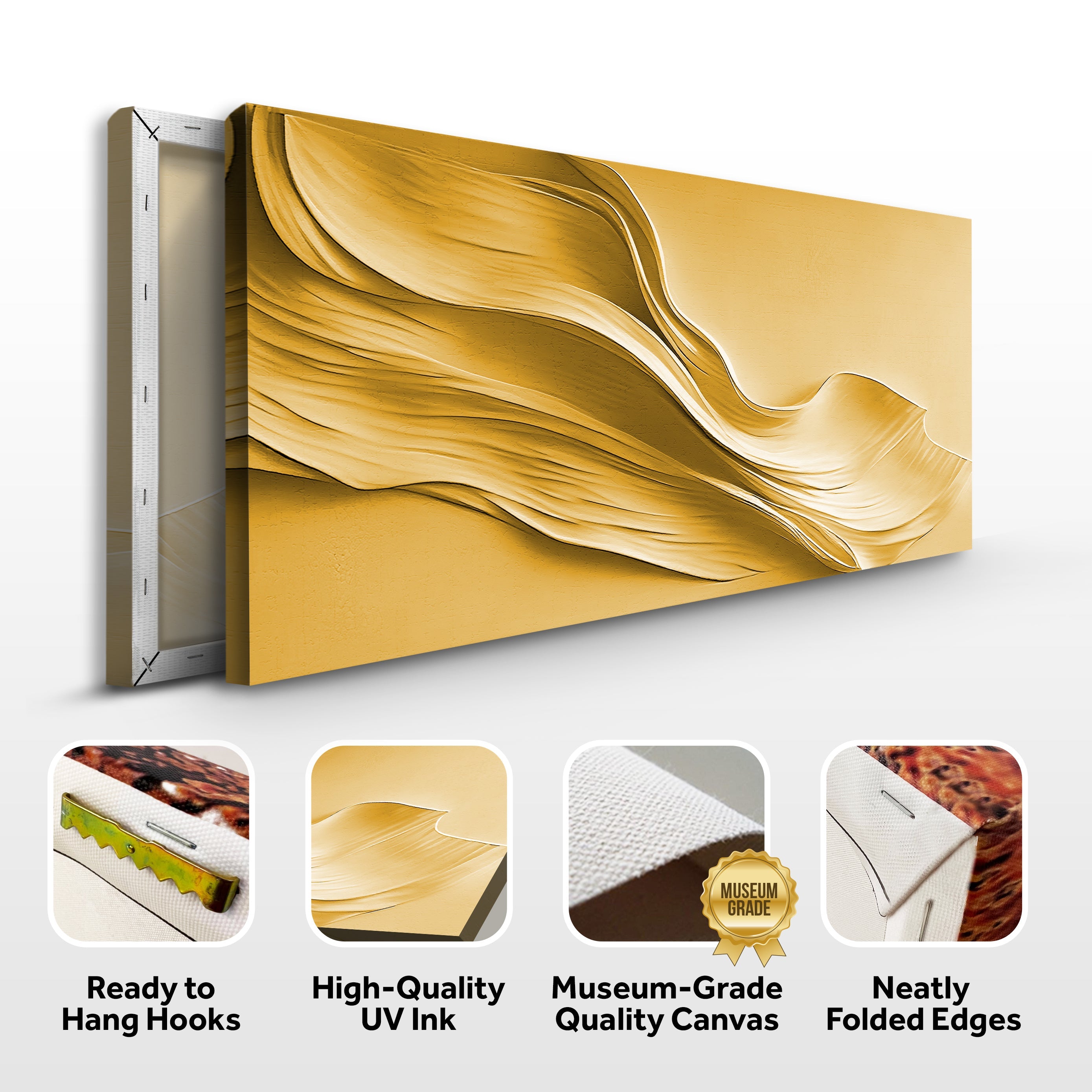 Gold Minimalist Wall Art II on sale at MyriadMart