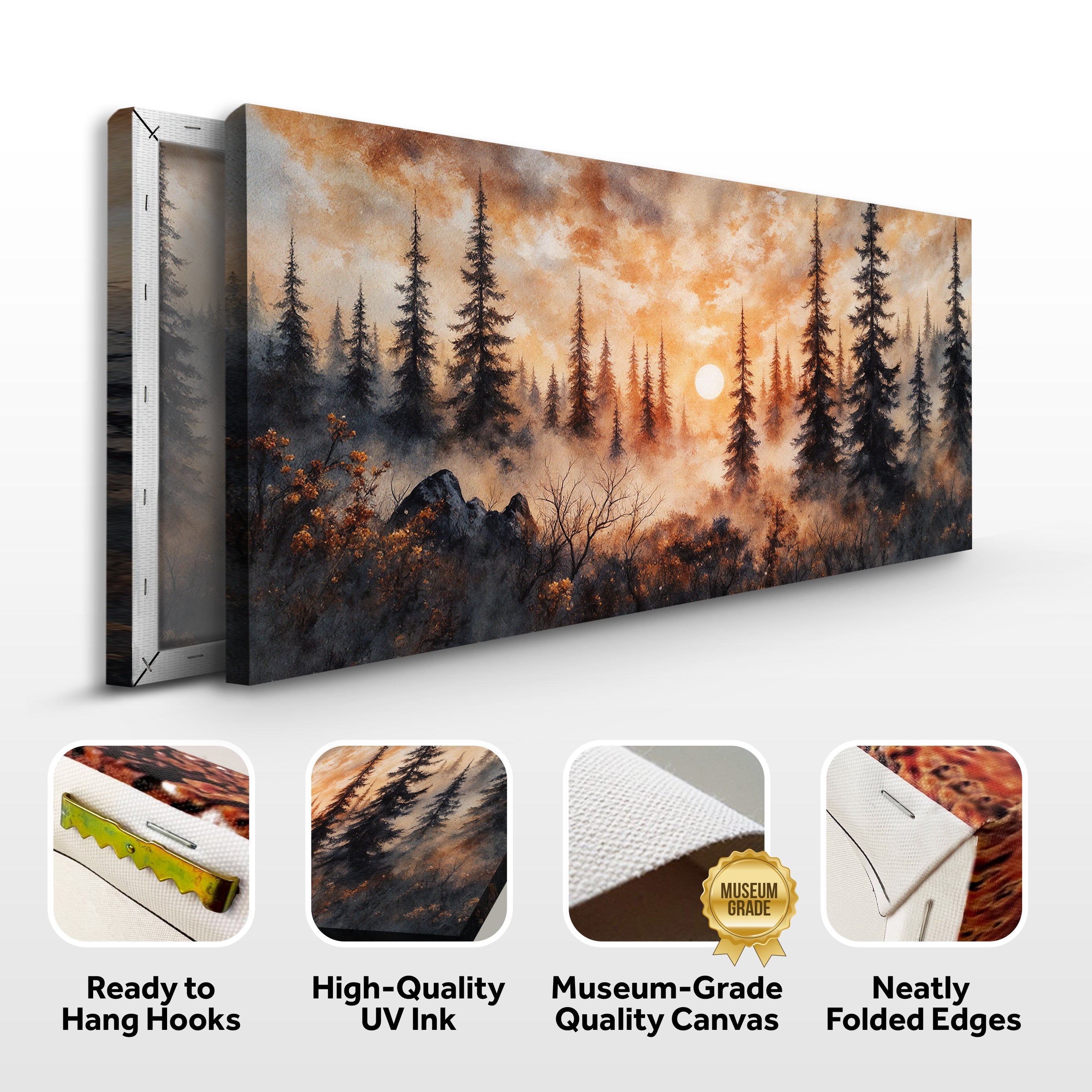 Rustic Forest Sunset Wall Art on sale at MyriadMart