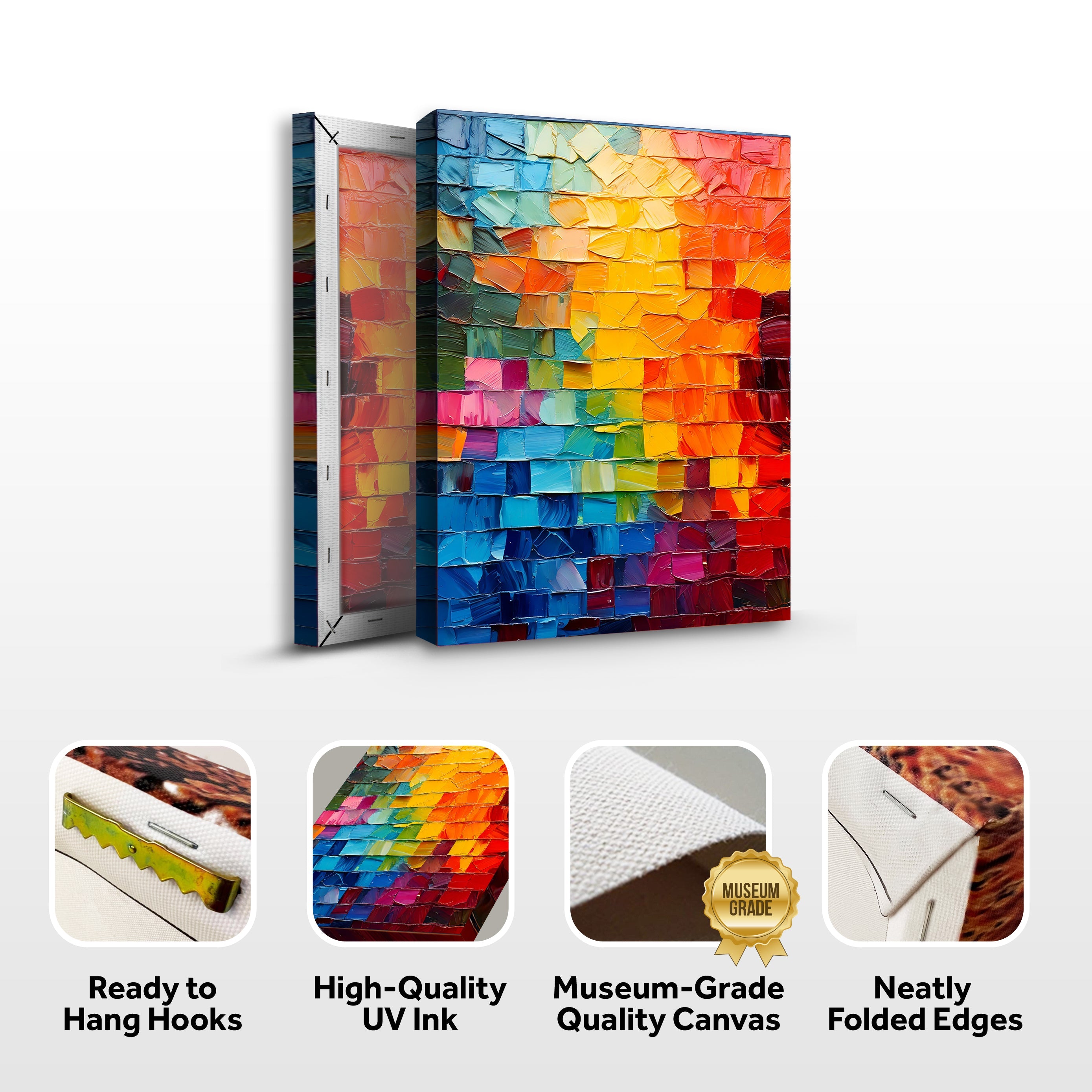 Spectrum Mosaic Impasto Wall Art on sale at MyriadMart