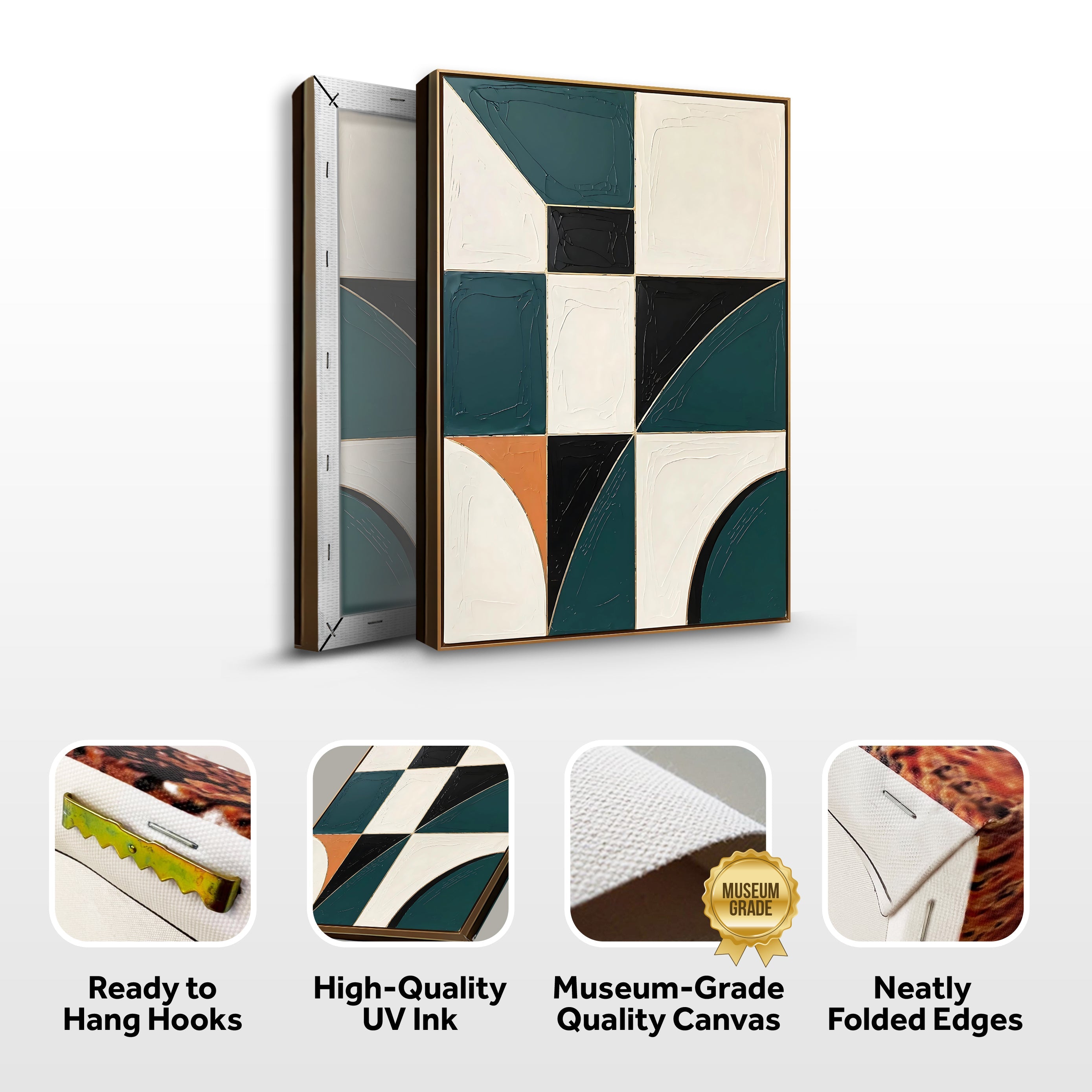 Green Abstract Shapes Wall Art on sale at MyriadMart