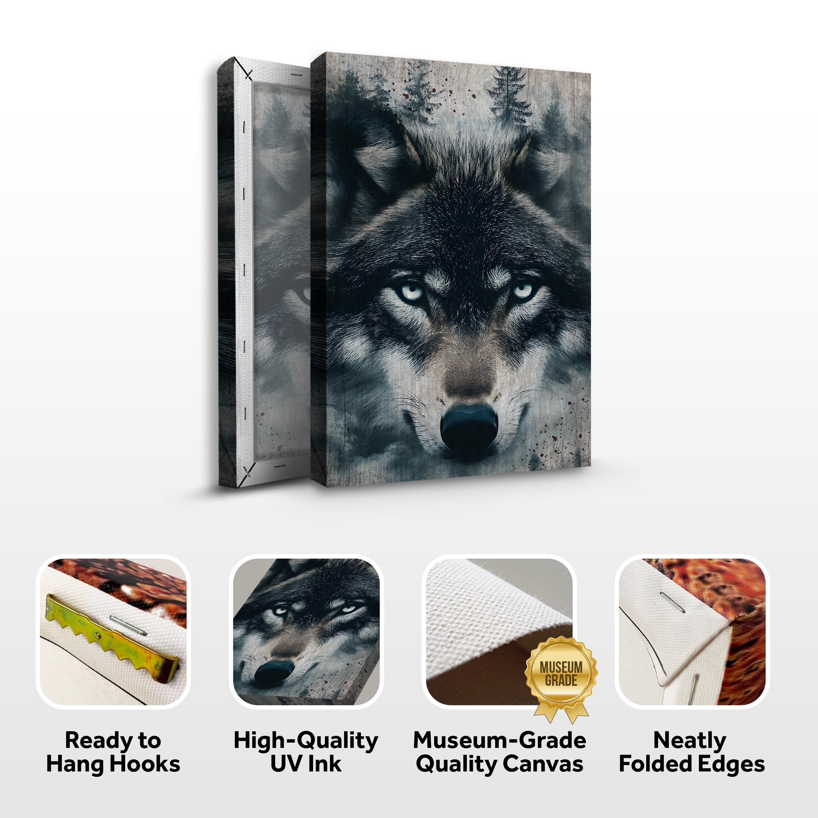 Wolf Double Exposure Wall Art III on sale at MyriadMart
