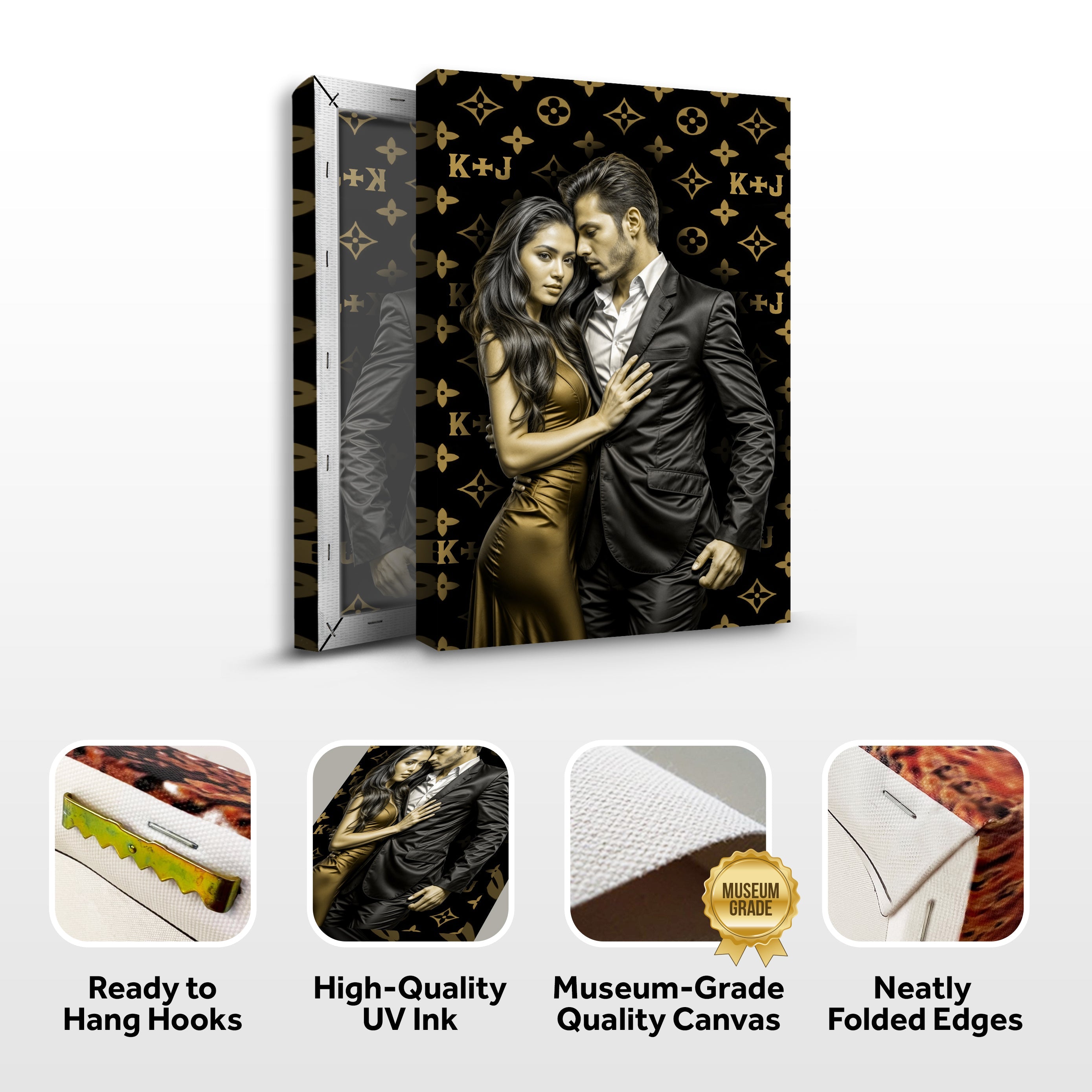 Personalized Luxury Couple Canvas Sign on sale at MyriadMart