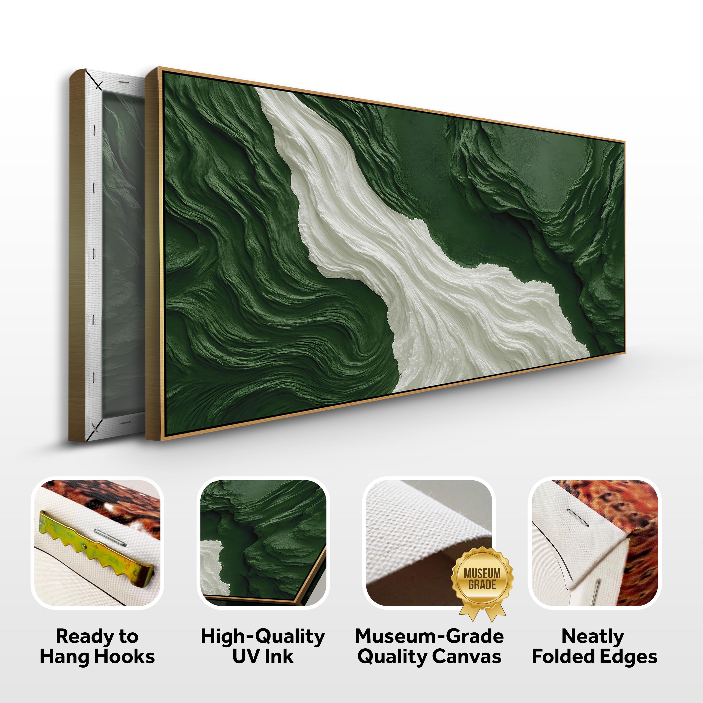 Green Rivers Abstract Wall Art on sale at MyriadMart